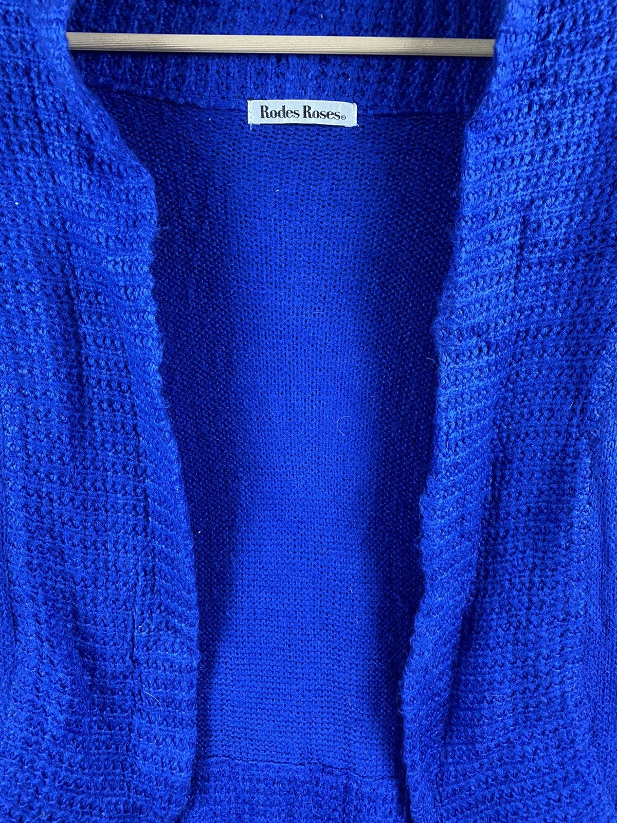 Japanese Brand Rodes Roses Japanese cardigan blue Knitwear #Z027 Size US M / EU 48-50 / 2 - 8 Thumbnail