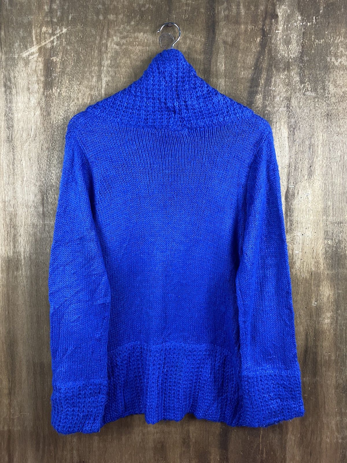 Japanese Brand Rodes Roses Japanese cardigan blue Knitwear #Z027 Size US M / EU 48-50 / 2 - 10 Thumbnail