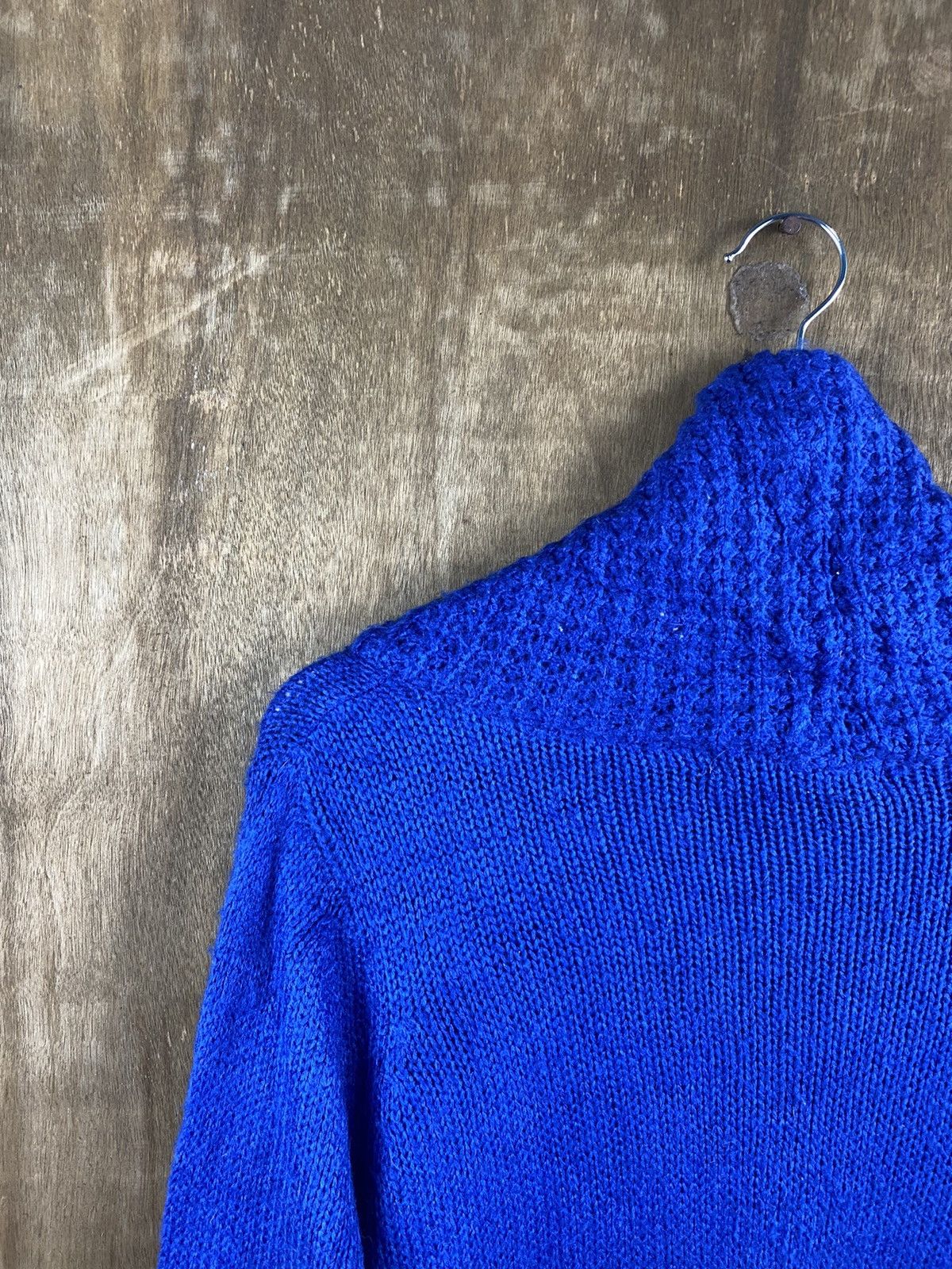 Japanese Brand Rodes Roses Japanese cardigan blue Knitwear #Z027 Size US M / EU 48-50 / 2 - 15 Thumbnail