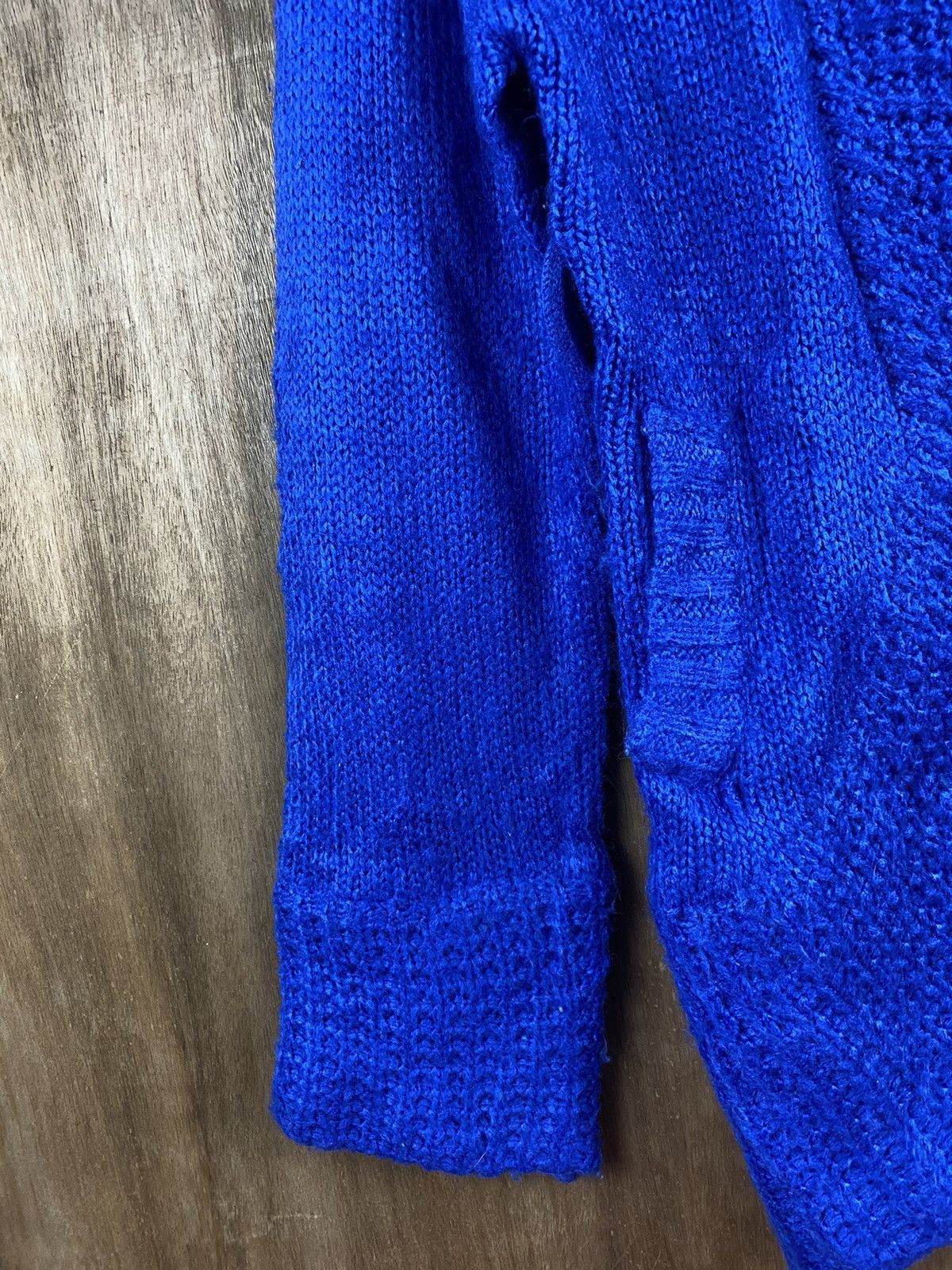 Japanese Brand Rodes Roses Japanese cardigan blue Knitwear #Z027 Size US M / EU 48-50 / 2 - 18 Thumbnail