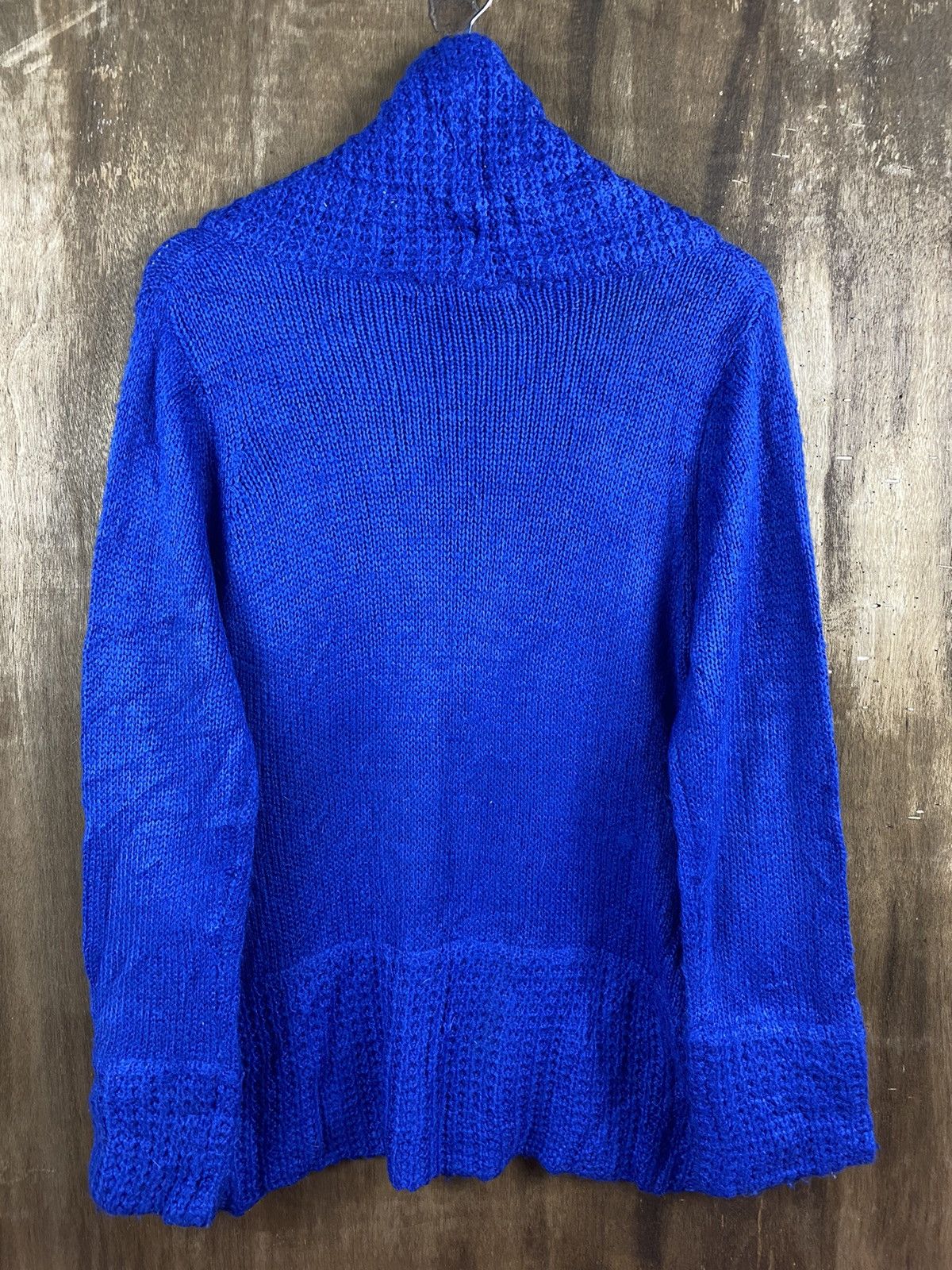 Japanese Brand Rodes Roses Japanese cardigan blue Knitwear #Z027 Size US M / EU 48-50 / 2 - 13 Thumbnail