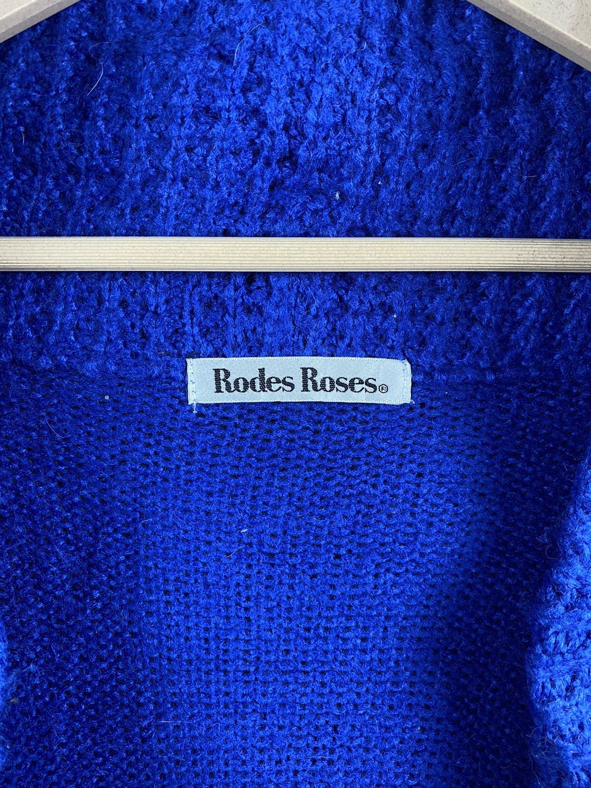 Japanese Brand Rodes Roses Japanese cardigan blue Knitwear #Z027 Size US M / EU 48-50 / 2 - 3 Thumbnail
