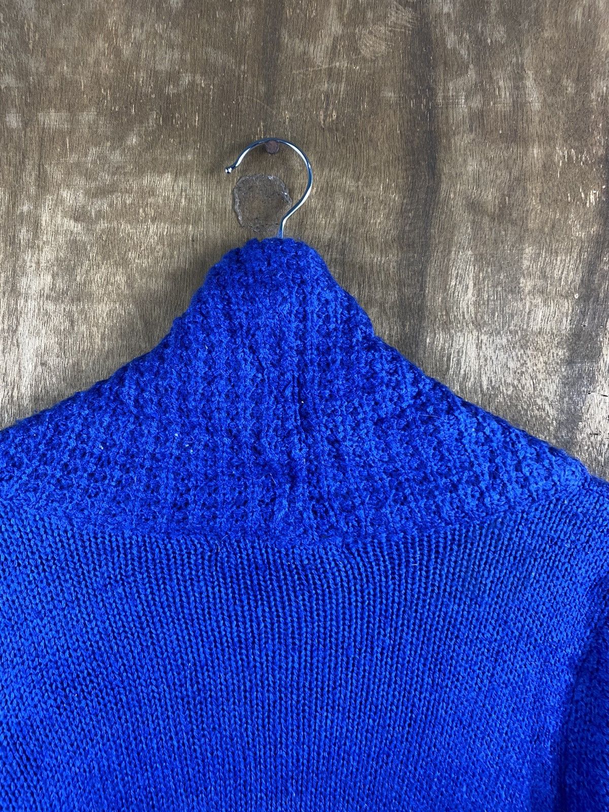 Japanese Brand Rodes Roses Japanese cardigan blue Knitwear #Z027 Size US M / EU 48-50 / 2 - 14 Thumbnail