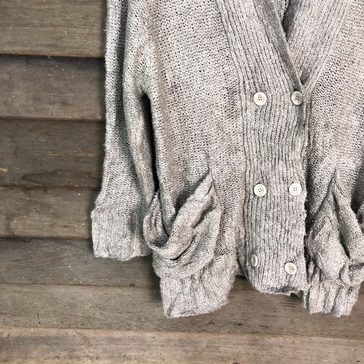 Homespun Knitwear Japanese Brand Grey Cardigan knitwear #H125 Size US M / EU 48-50 / 2 - 4 Thumbnail