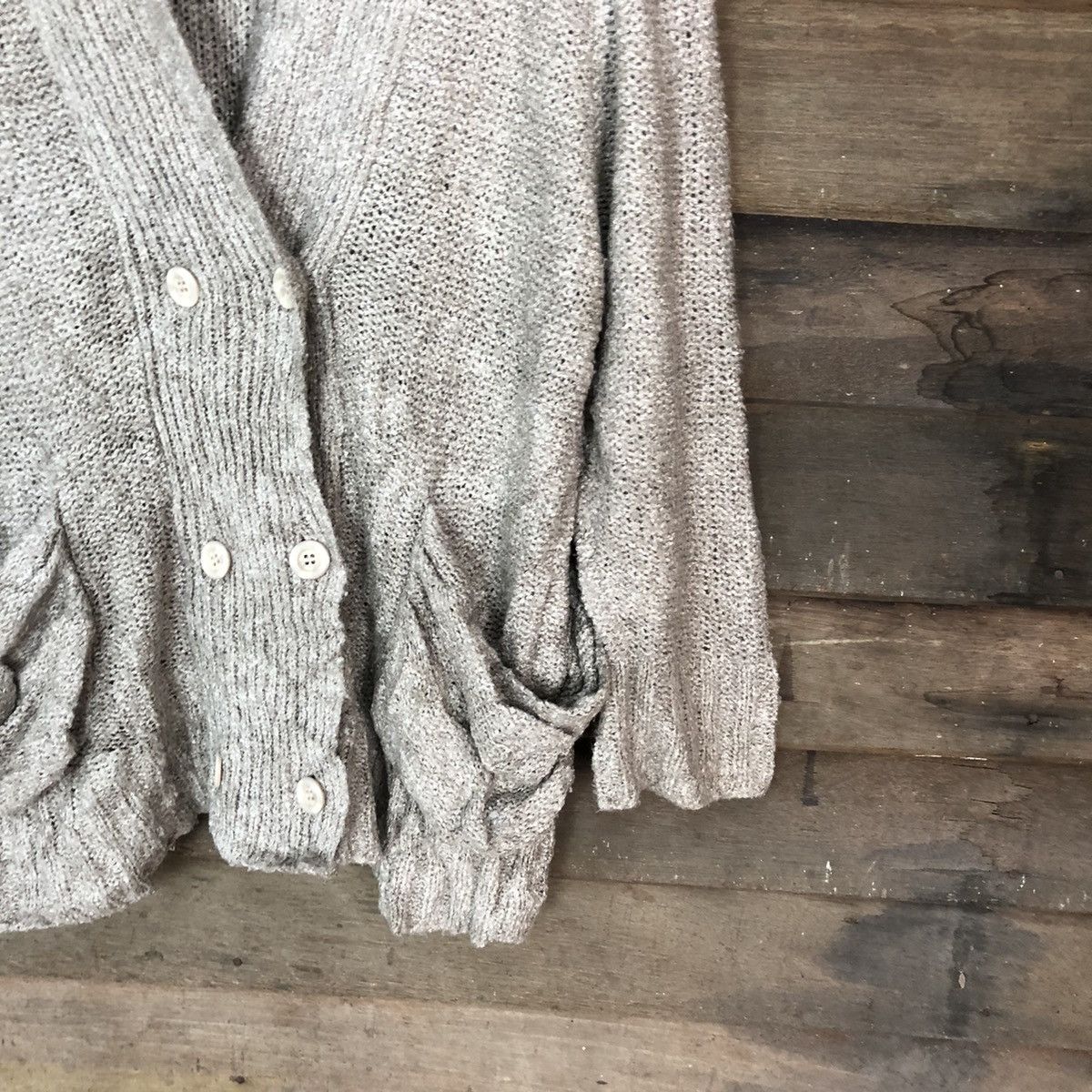 Homespun Knitwear Japanese Brand Grey Cardigan knitwear #H125 Size US M / EU 48-50 / 2 - 5 Thumbnail