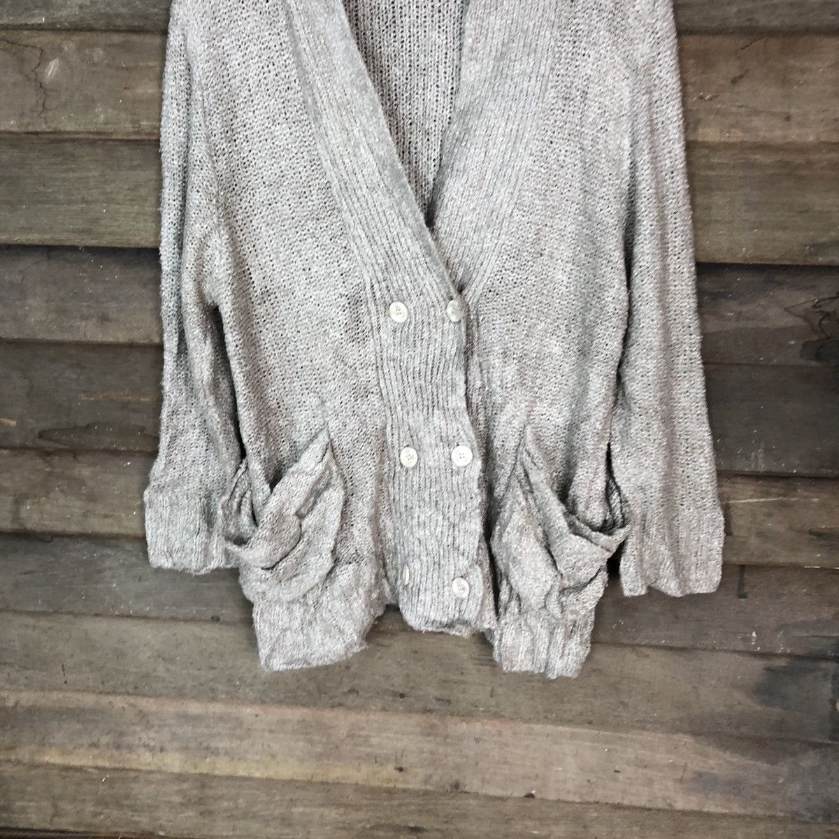 Homespun Knitwear Japanese Brand Grey Cardigan knitwear #H125 Size US M / EU 48-50 / 2 - 3 Thumbnail