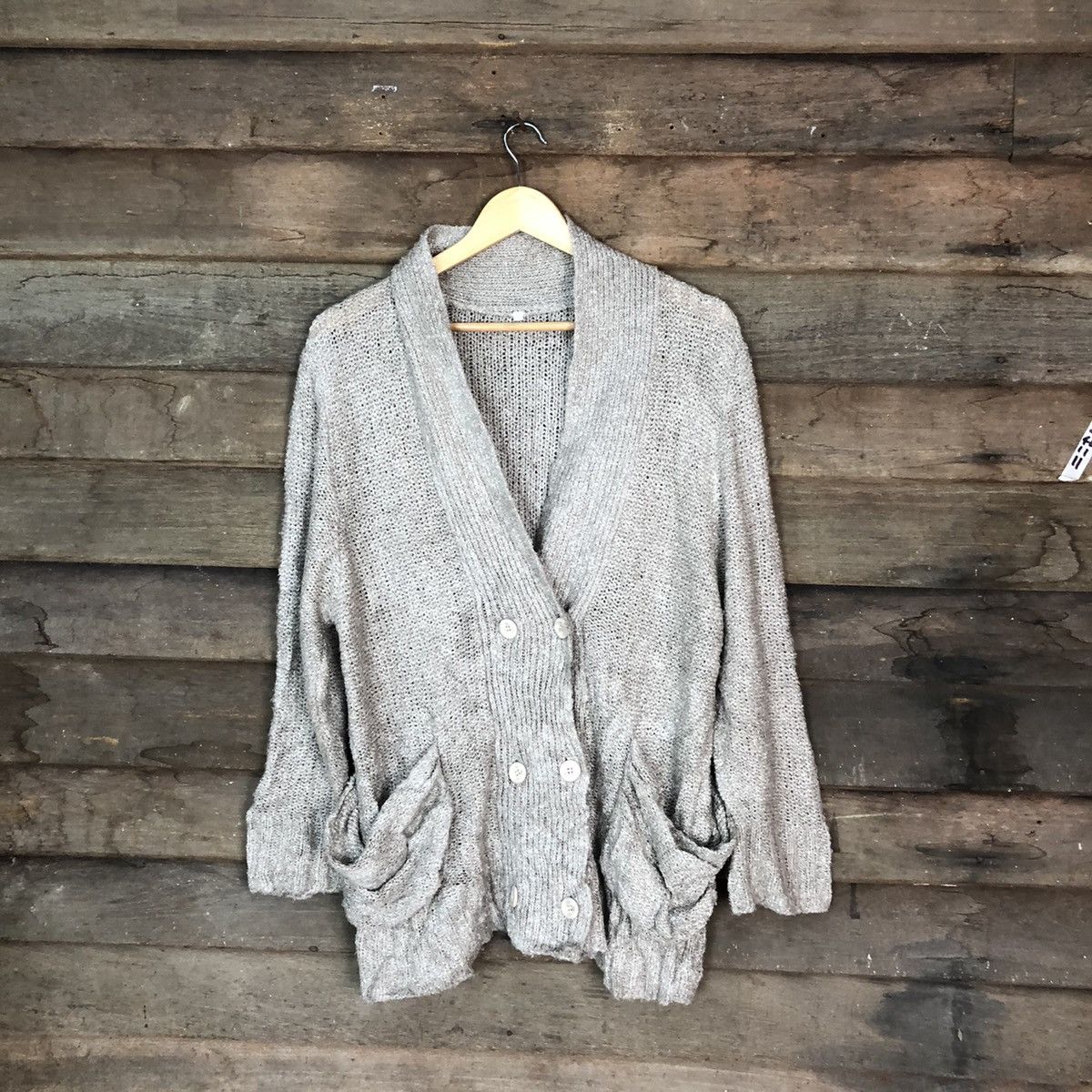 Homespun Knitwear Japanese Brand Grey Cardigan knitwear #H125 Size US M / EU 48-50 / 2 - 1 Thumbnail