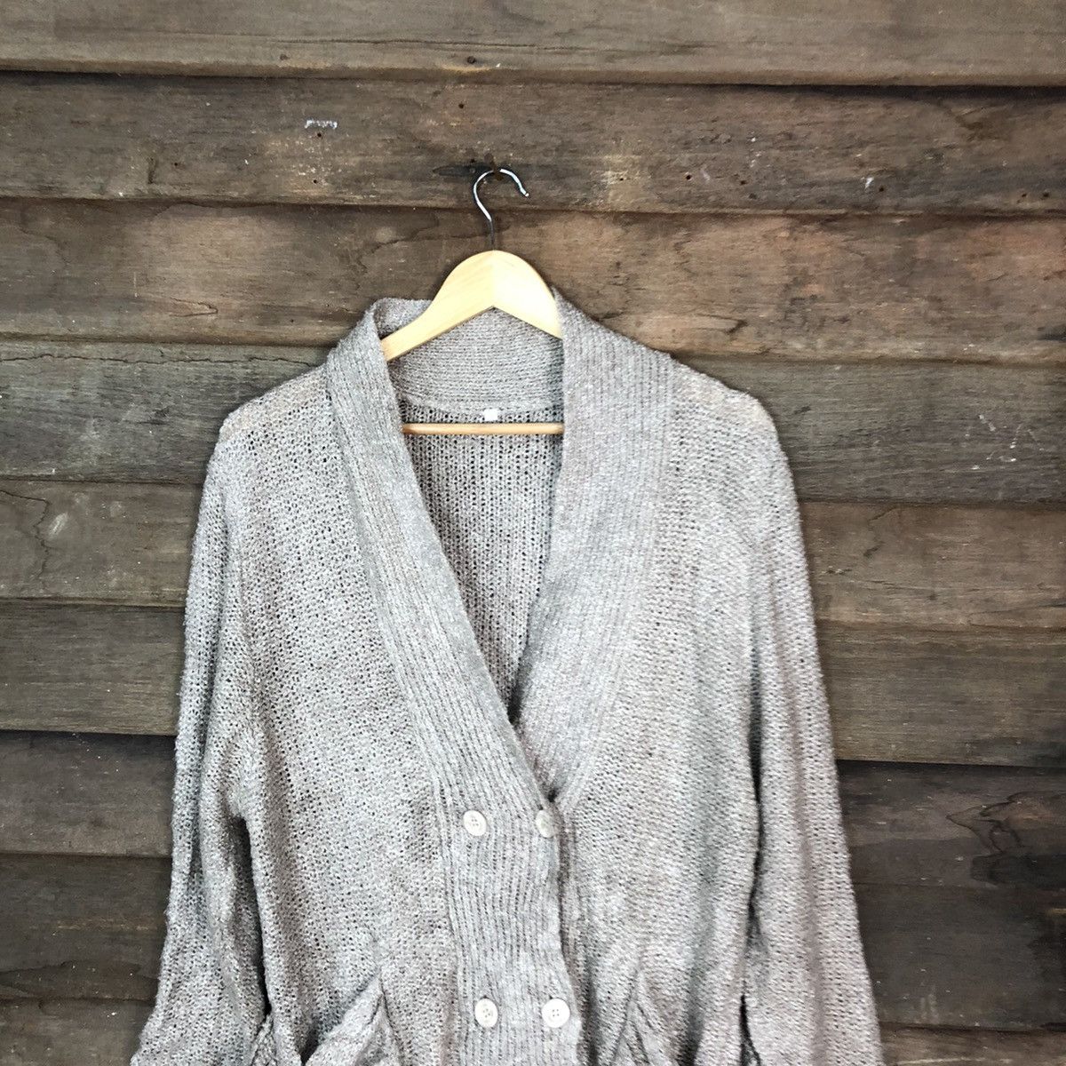 Homespun Knitwear Japanese Brand Grey Cardigan knitwear #H125 Size US M / EU 48-50 / 2 - 2 Thumbnail