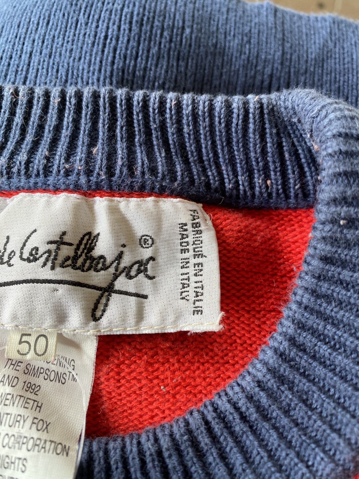 Designer × Vintage VINTAGE JC DE CASTEBAJAC X SIMPSON CREW NECK SWEATER Size US M / EU 48-50 / 2 - 8 Thumbnail