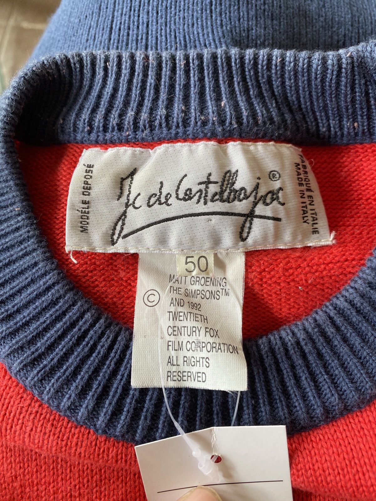Designer × Vintage VINTAGE JC DE CASTEBAJAC X SIMPSON CREW NECK SWEATER Size US M / EU 48-50 / 2 - 7 Thumbnail