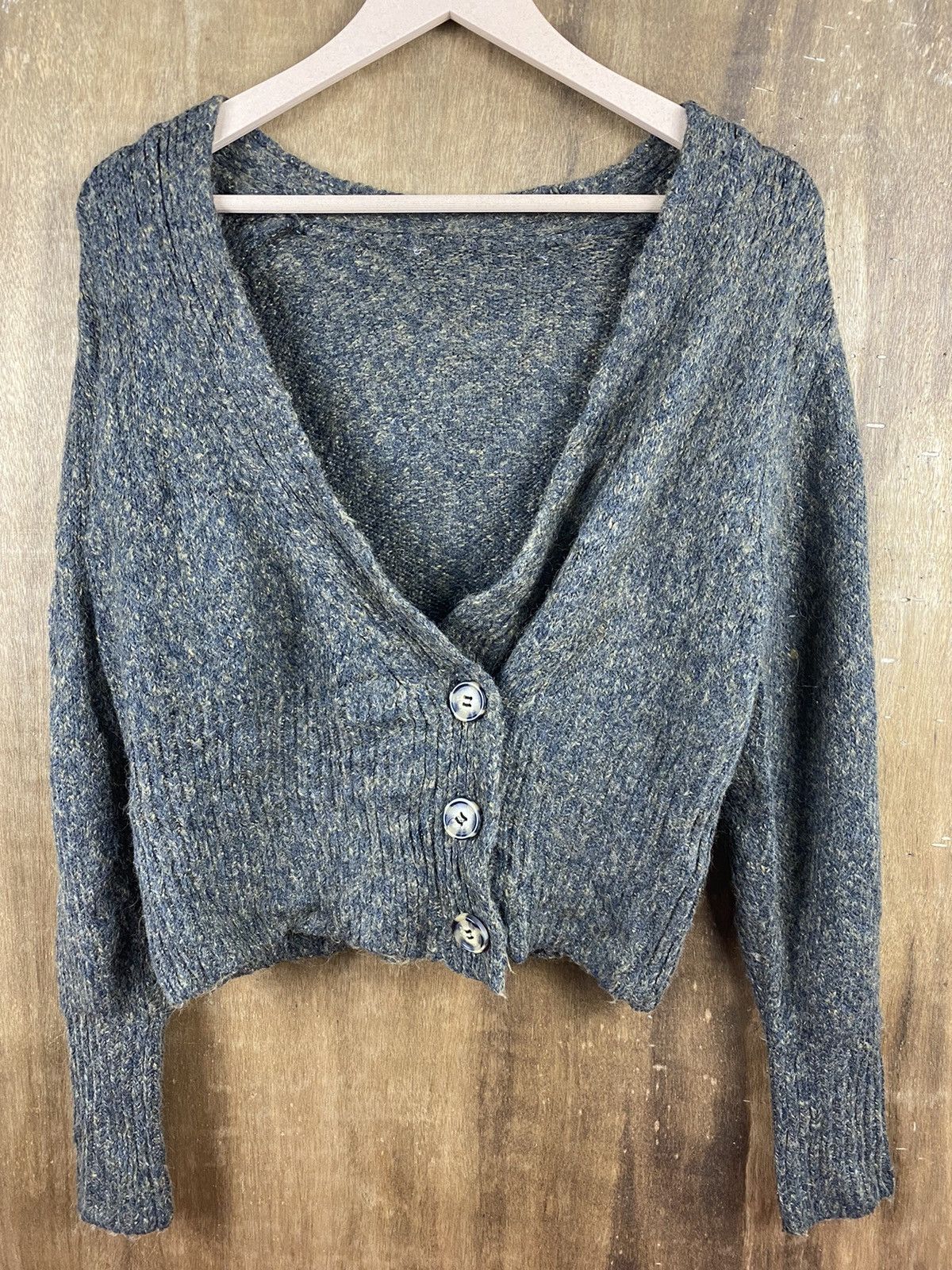 Vintage Japan cardigan Knitwear crop top #Z021 Size S / US 4 / IT 40 - 2 Thumbnail