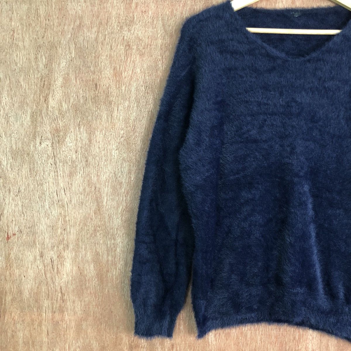 Homespun Knitwear × Japanese Brand Japan Dark Blue Mohair Shag Shaggy knitwear #c410 Size L / US 10 / IT 46 - 7 Thumbnail