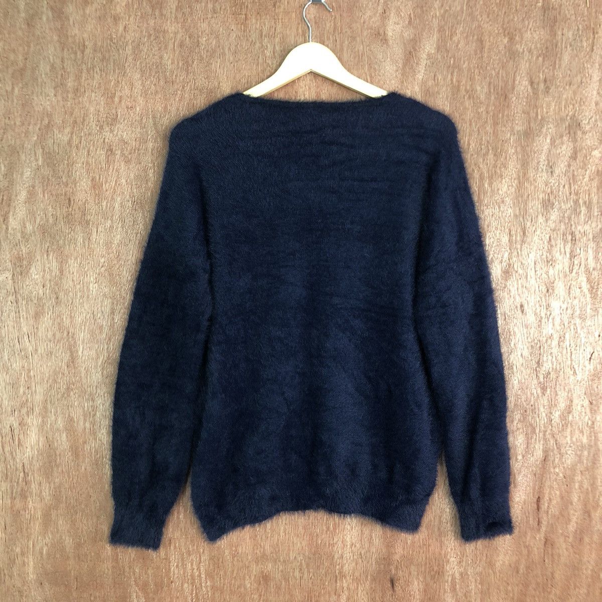 Homespun Knitwear × Japanese Brand Japan Dark Blue Mohair Shag Shaggy knitwear #c410 Size L / US 10 / IT 46 - 8 Thumbnail