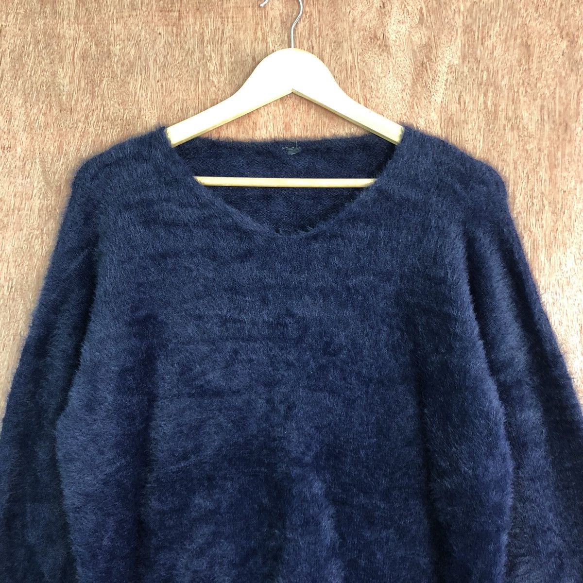 Homespun Knitwear × Japanese Brand Japan Dark Blue Mohair Shag Shaggy knitwear #c410 Size L / US 10 / IT 46 - 2 Thumbnail