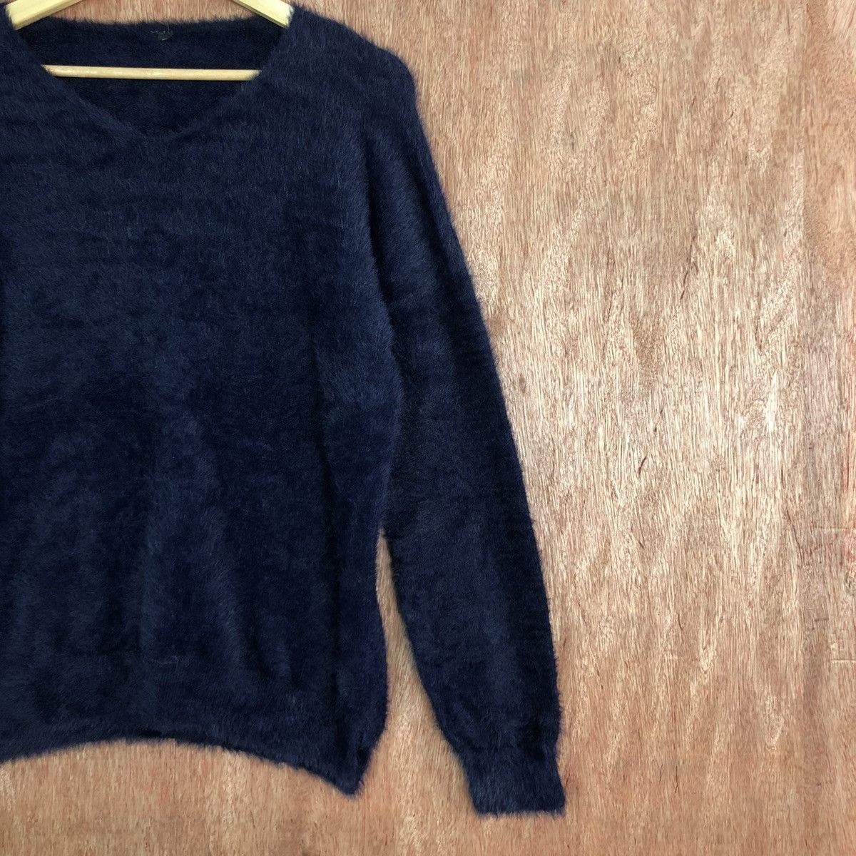 Homespun Knitwear × Japanese Brand Japan Dark Blue Mohair Shag Shaggy knitwear #c410 Size L / US 10 / IT 46 - 5 Thumbnail