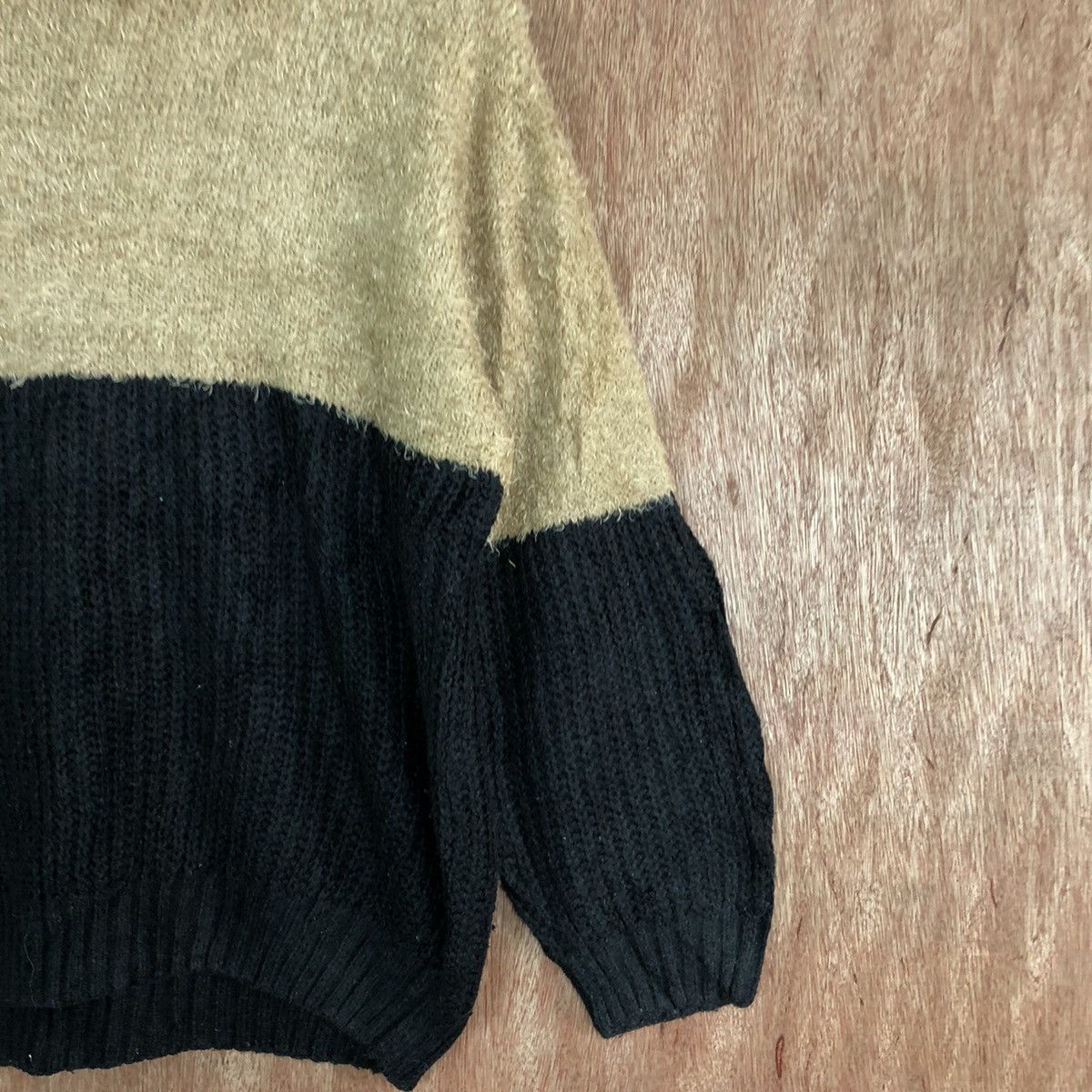 Homespun Knitwear DLL INGNI STRIPE BROWN BLACK MOHAIR KNITWEAR #c401 Size US M / EU 48-50 / 2 - 5 Thumbnail