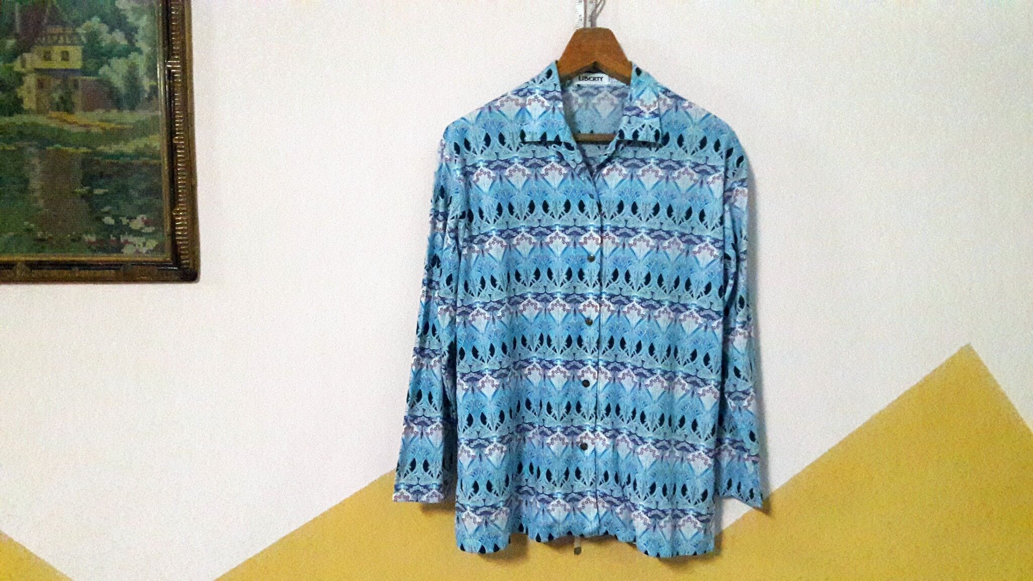 Liberty vintage Liberty Paisley Shirt Lycra streetwear fashion Size US M / EU 48-50 / 2 - 2 Thumbnail