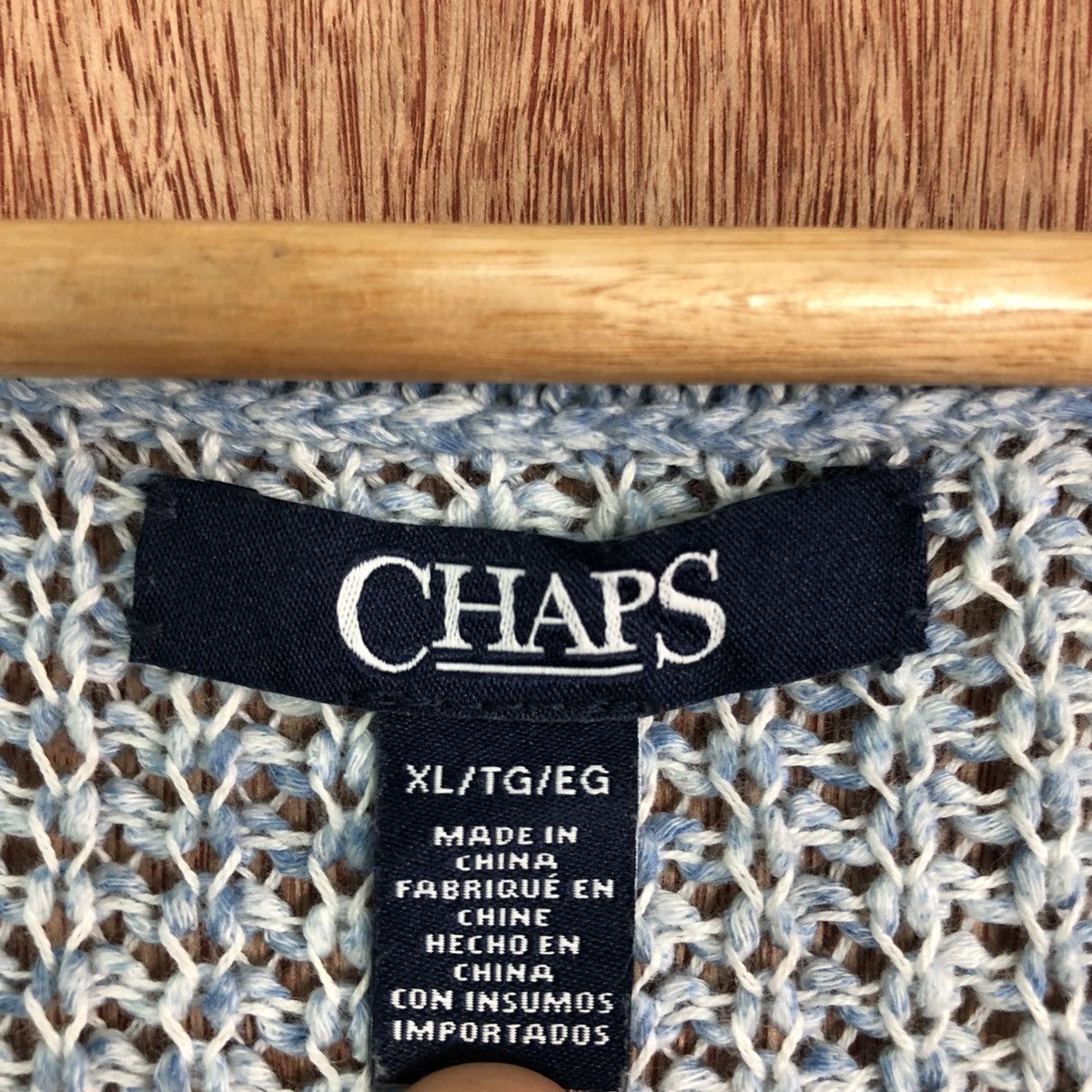 Chaps × Homespun Knitwear × Ralph Lauren Chaps Ralph Lauren sweatshirt knitwear soft blue #6115 Size US XL / EU 56 / 4 - 8 Thumbnail