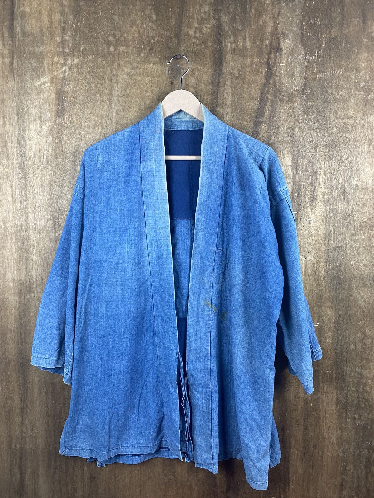 Indigo Japanese vintage indigo kimono cardigan #Z050 Size US L / EU 52-54 / 3 - 1 Thumbnail