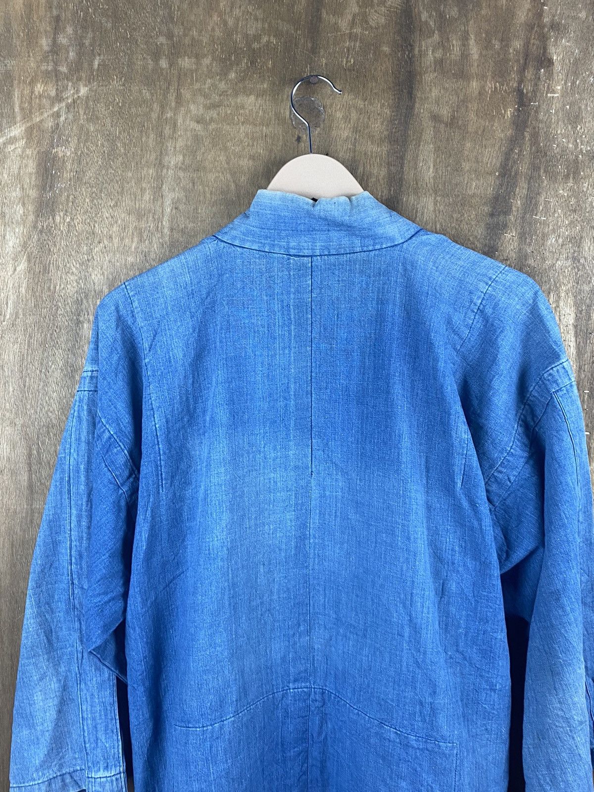 Indigo Japanese vintage indigo kimono cardigan #Z050 Size US L / EU 52-54 / 3 - 15 Thumbnail