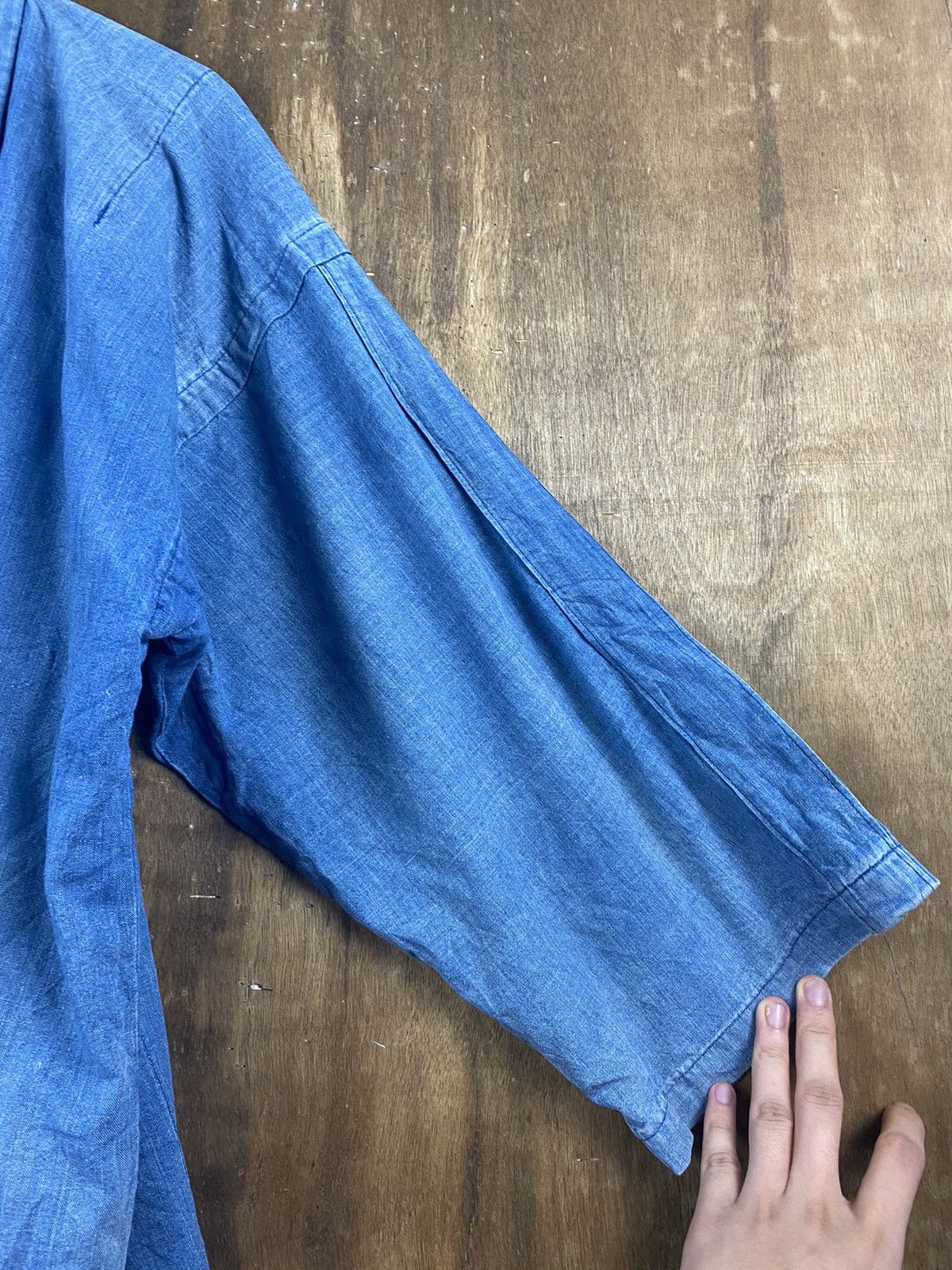 Indigo Japanese vintage indigo kimono cardigan #Z050 Size US L / EU 52-54 / 3 - 3 Thumbnail