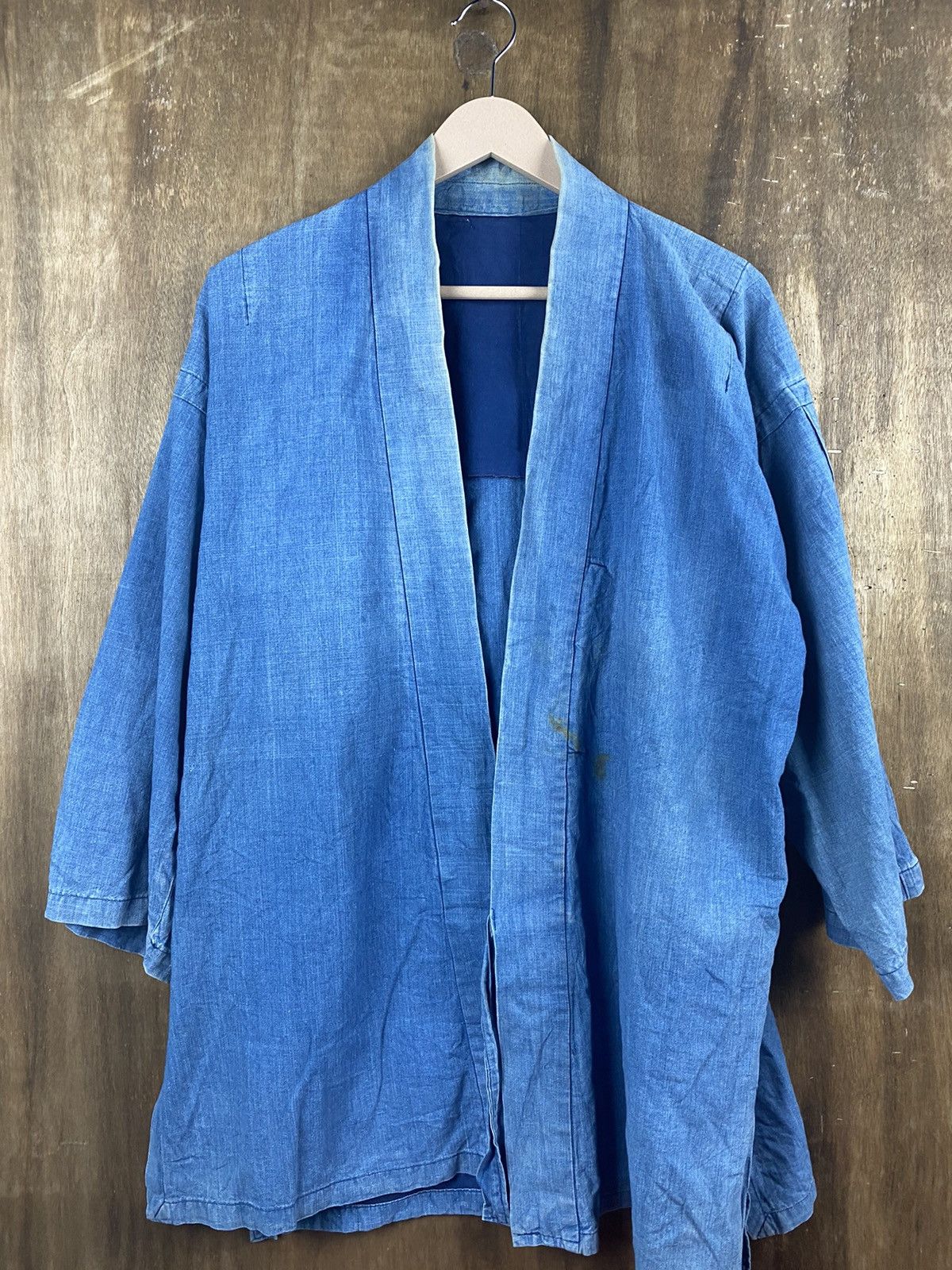 Indigo Japanese vintage indigo kimono cardigan #Z050 Size US L / EU 52-54 / 3 - 2 Thumbnail
