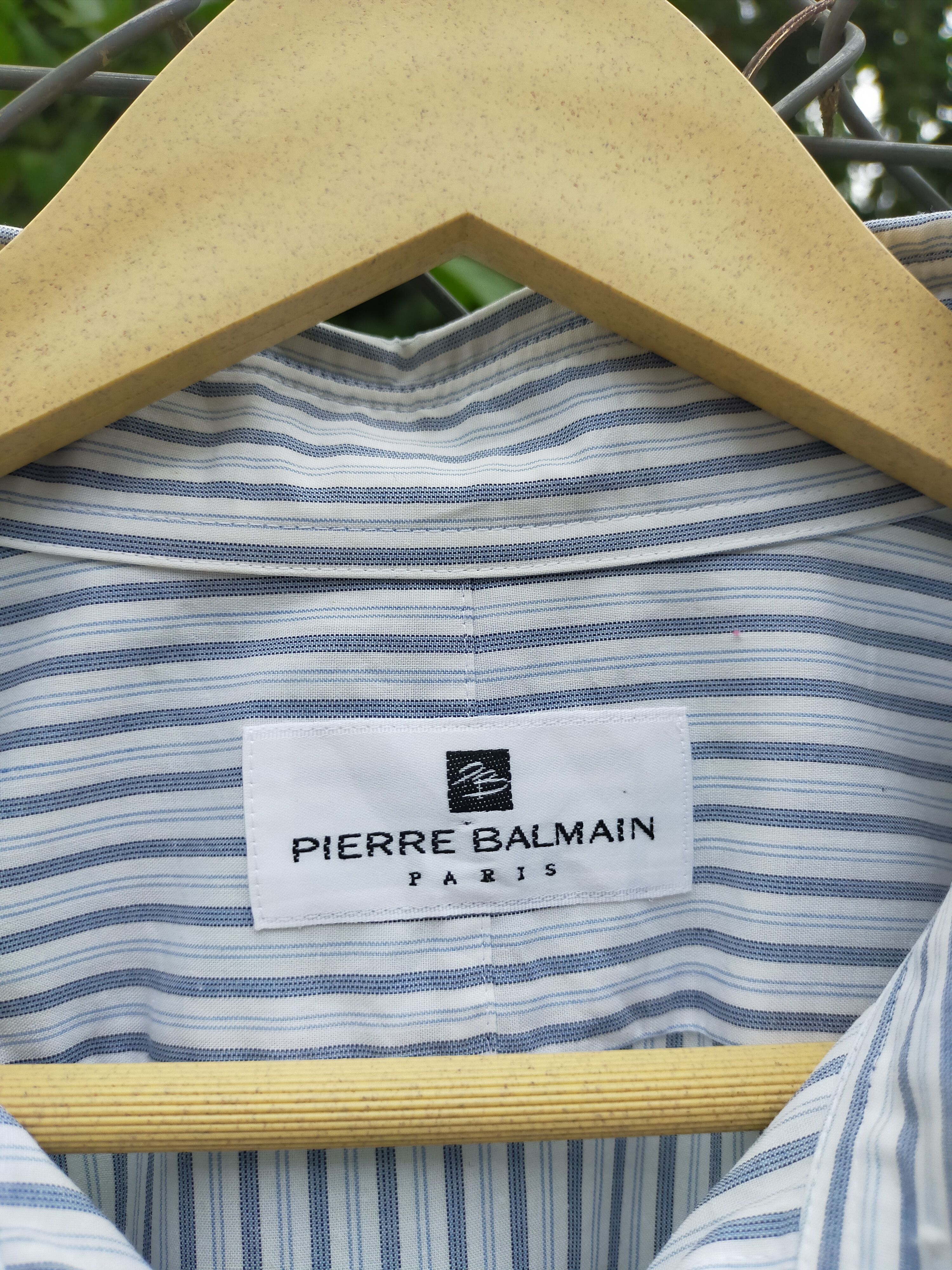 Designer Pierre Balmain Stripes Button Shirt Size US L / EU 52-54 / 3 - 2 Thumbnail