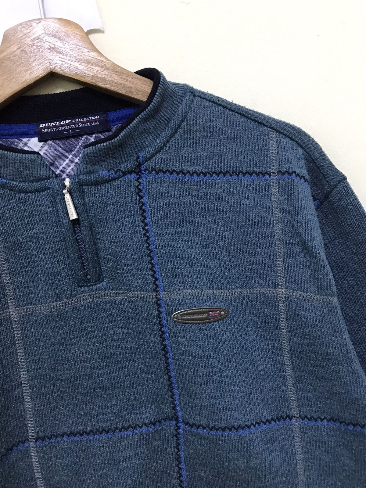 Dunlop × Vintage Vintage Dunlop Collection Half Zip Sweatshirt Size US L / EU 52-54 / 3 - 4 Thumbnail