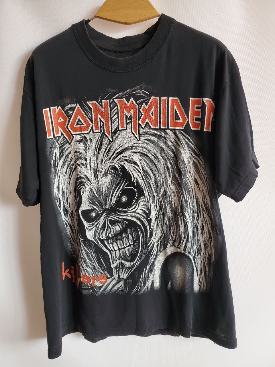 Vintage IRON MAIDEN Killers Rare Vintage Band Rock T-Shirt L
