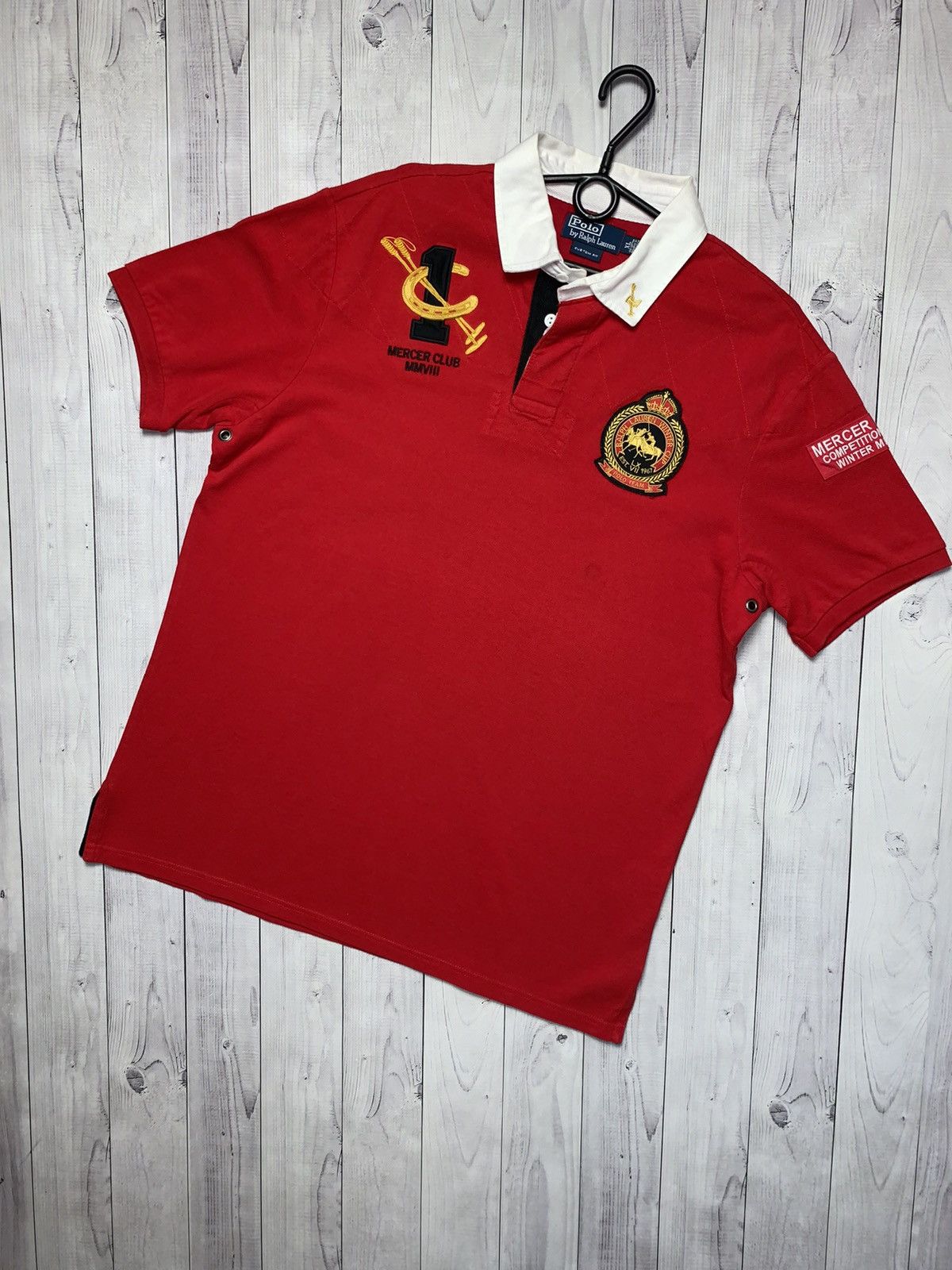 Vintage polo Ralph Lauren Winter cup Mercer Club size M logo