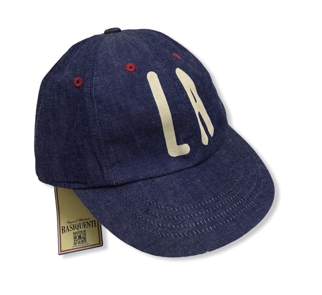 Japanese Brand Basiquenti japanese brand denim material hat Size ONE SIZE - 8 Thumbnail