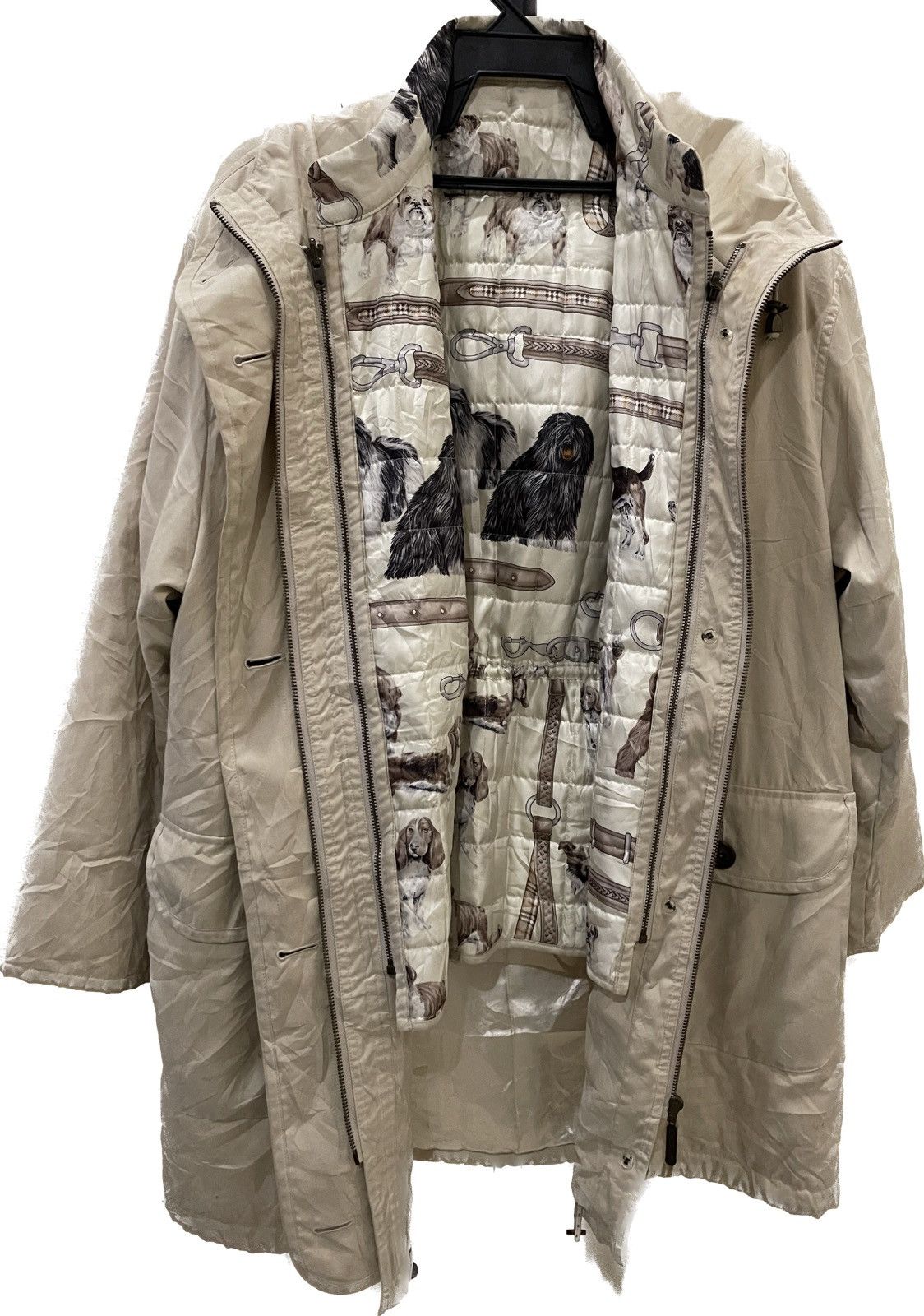 Burberry Parka with Unique Removable and Wearable Lining