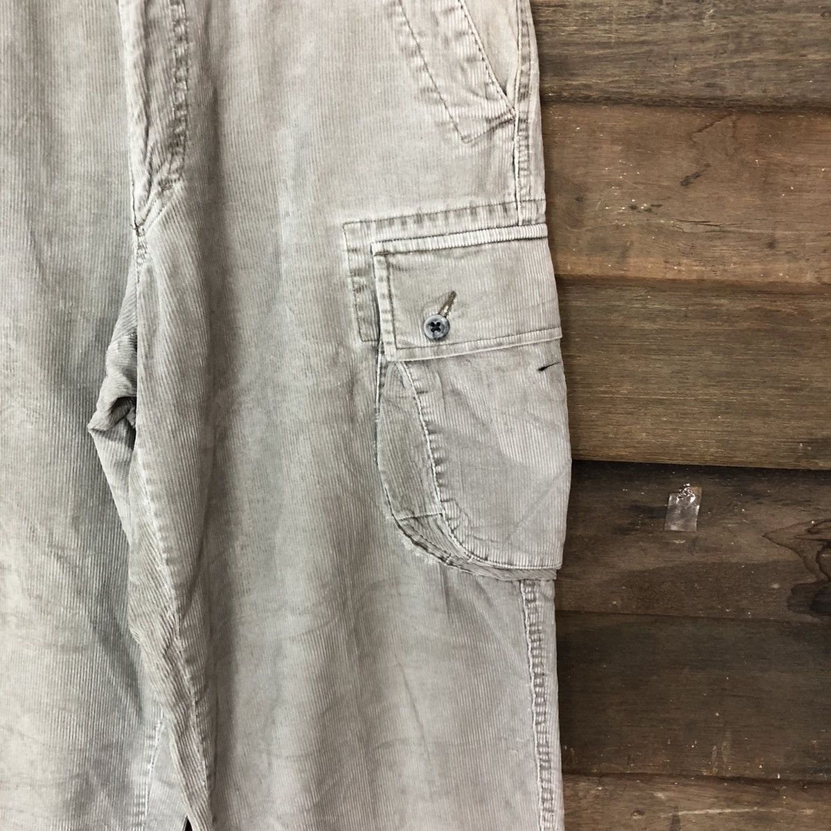 Vintage Vintage faded Grey multi pocket corduroy Cargo Pants #4565 Size US 28 / EU 44 - 7 Thumbnail