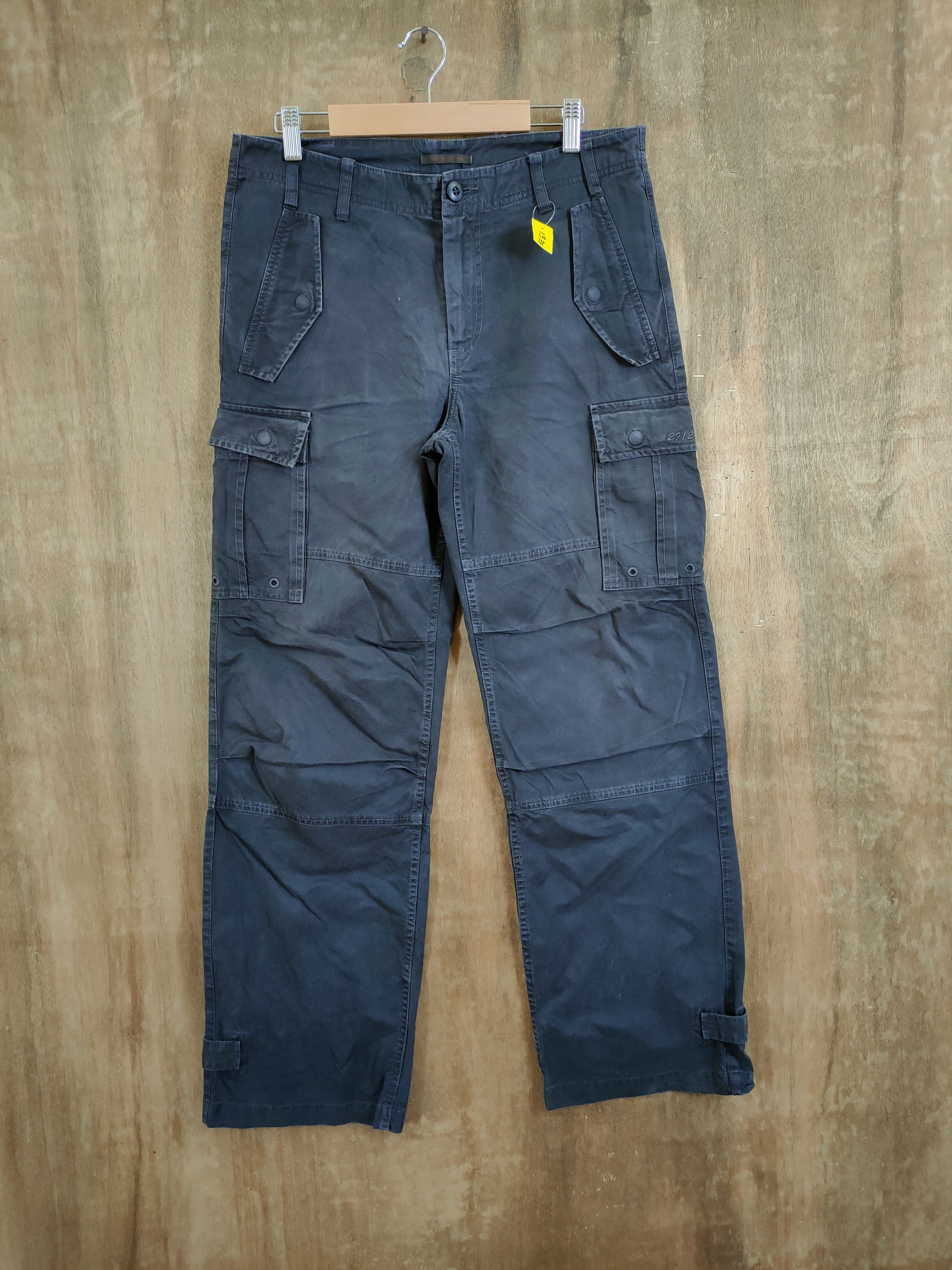 291295 Homme japan multipocket black cargo pants #1335DL