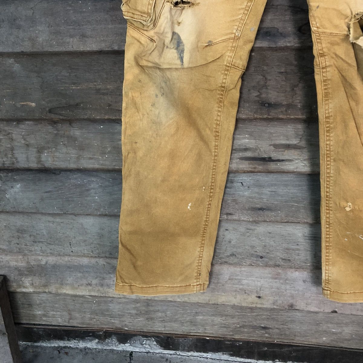 Japanese Brand Genba multi pocket distressed utility Cargo Pants #7056 Size US 32 / EU 48 - 8 Thumbnail