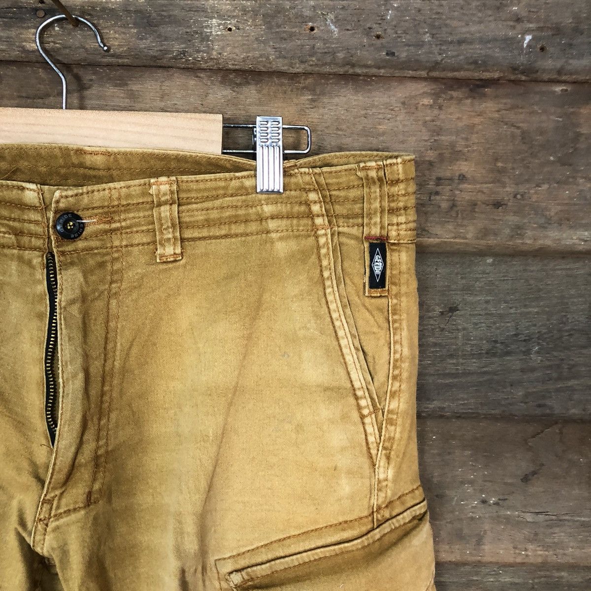 Japanese Brand Genba multi pocket distressed utility Cargo Pants #7056 Size US 32 / EU 48 - 5 Thumbnail
