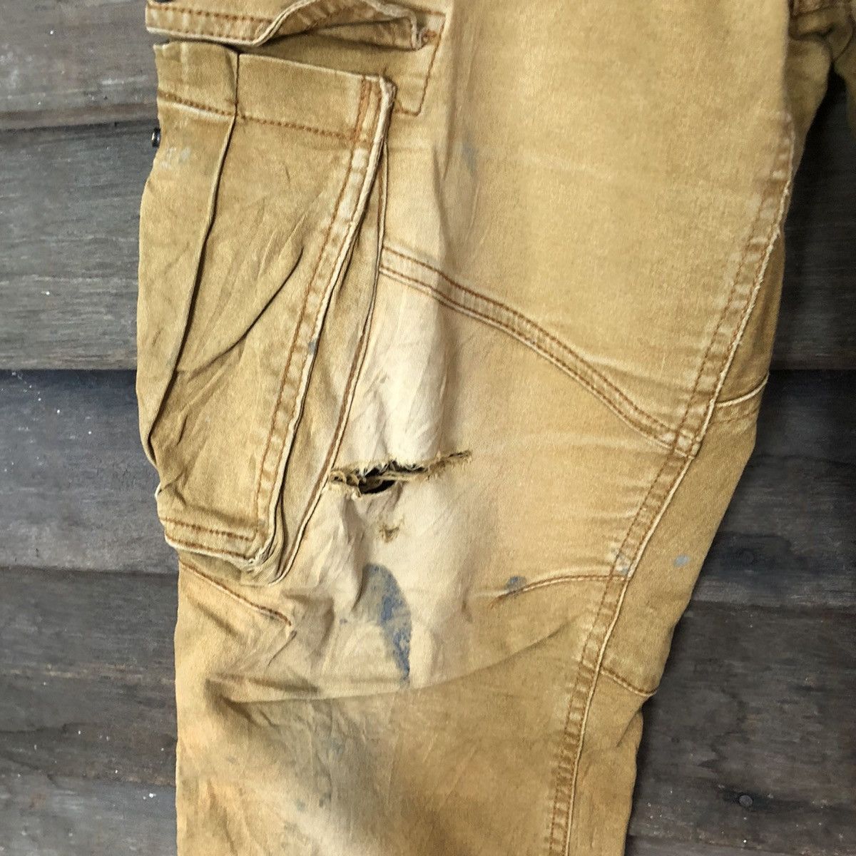 Japanese Brand Genba multi pocket distressed utility Cargo Pants #7056 Size US 32 / EU 48 - 10 Thumbnail