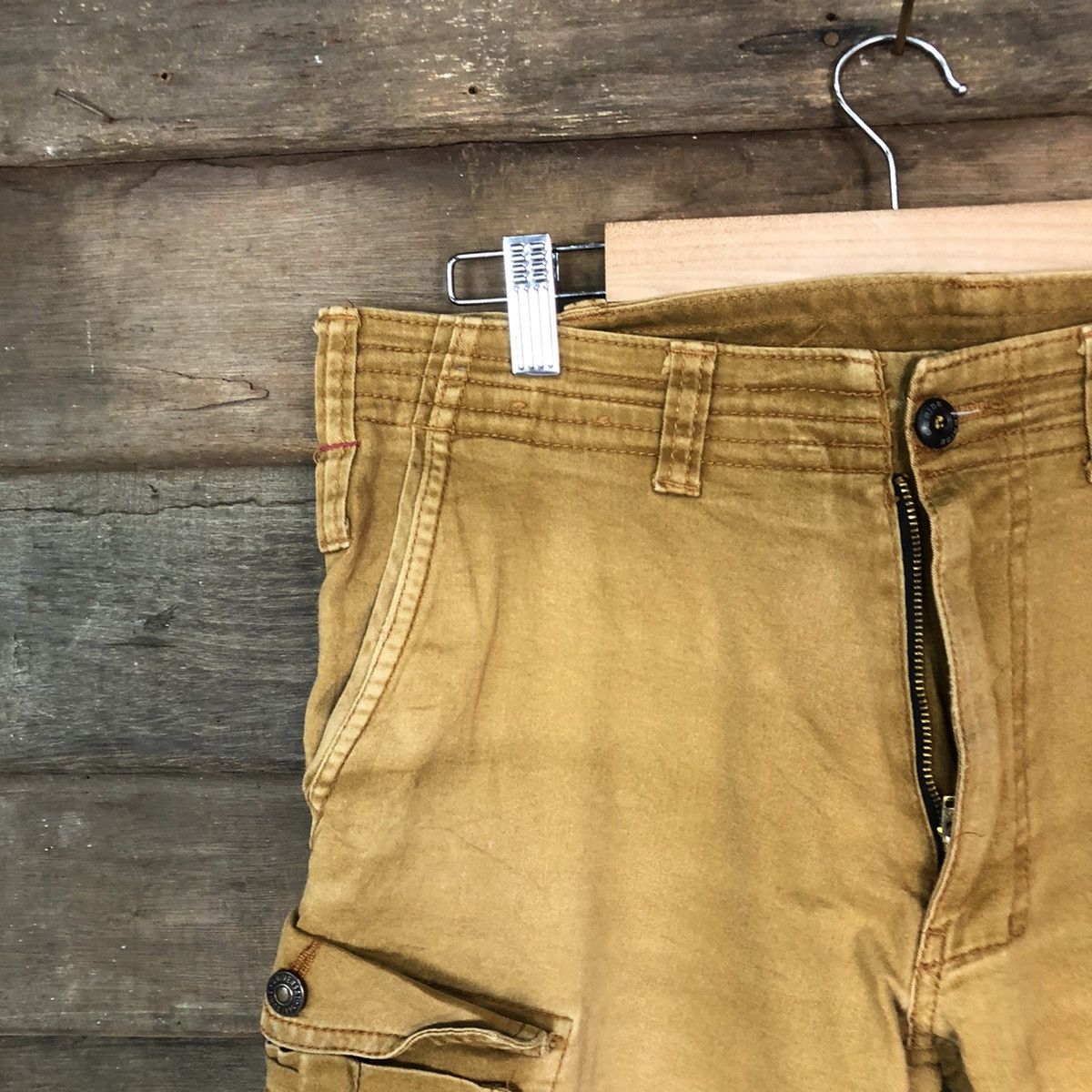 Japanese Brand Genba multi pocket distressed utility Cargo Pants #7056 Size US 32 / EU 48 - 4 Thumbnail