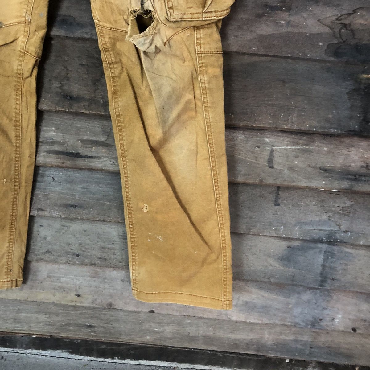 Japanese Brand Genba multi pocket distressed utility Cargo Pants #7056 Size US 32 / EU 48 - 9 Thumbnail