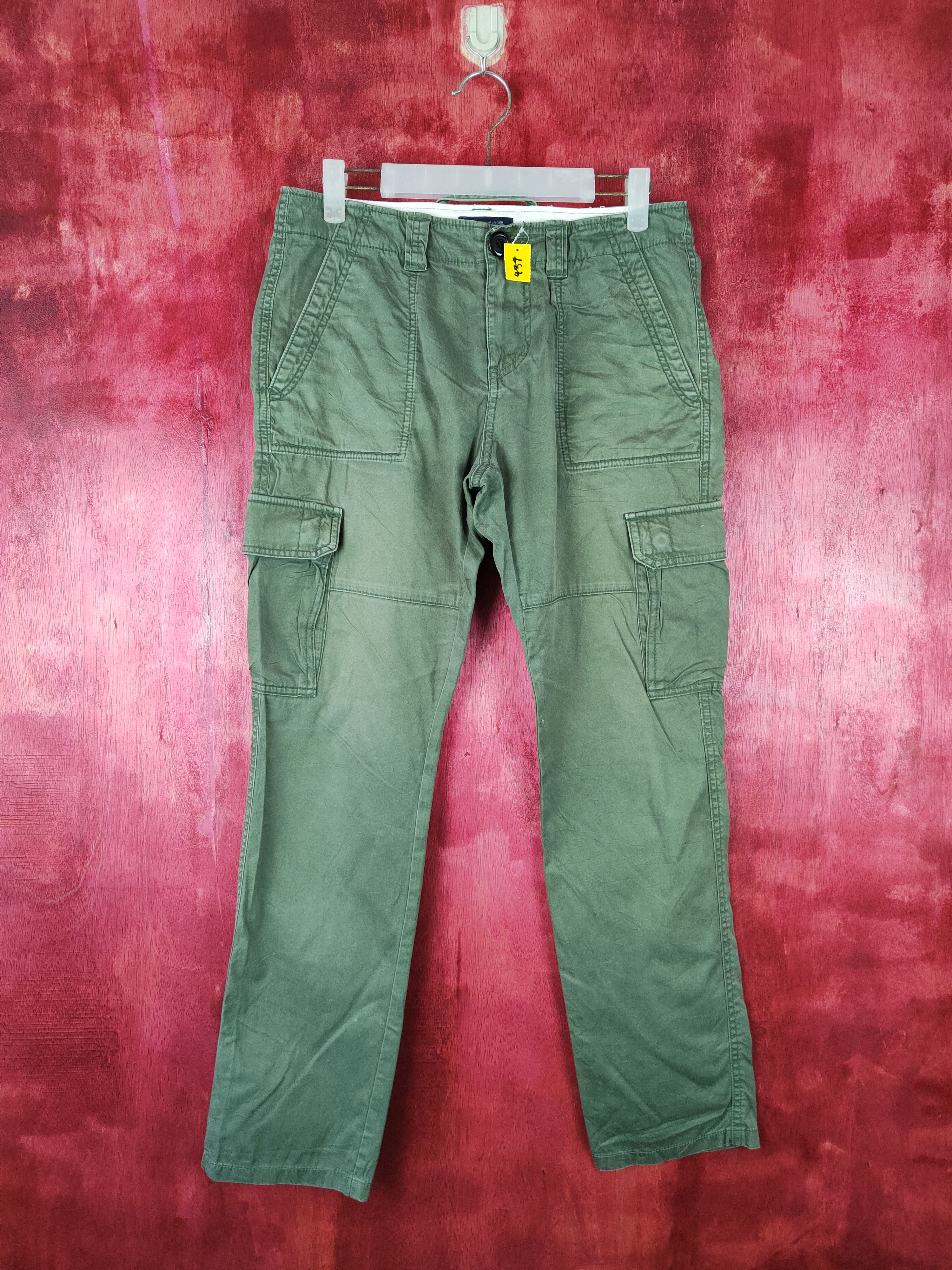 Japanese Brand × Tommy Hilfiger Tommy Hilfiger multi pocket tactical Green Pant #4367 Size US 29 - 1 Thumbnail