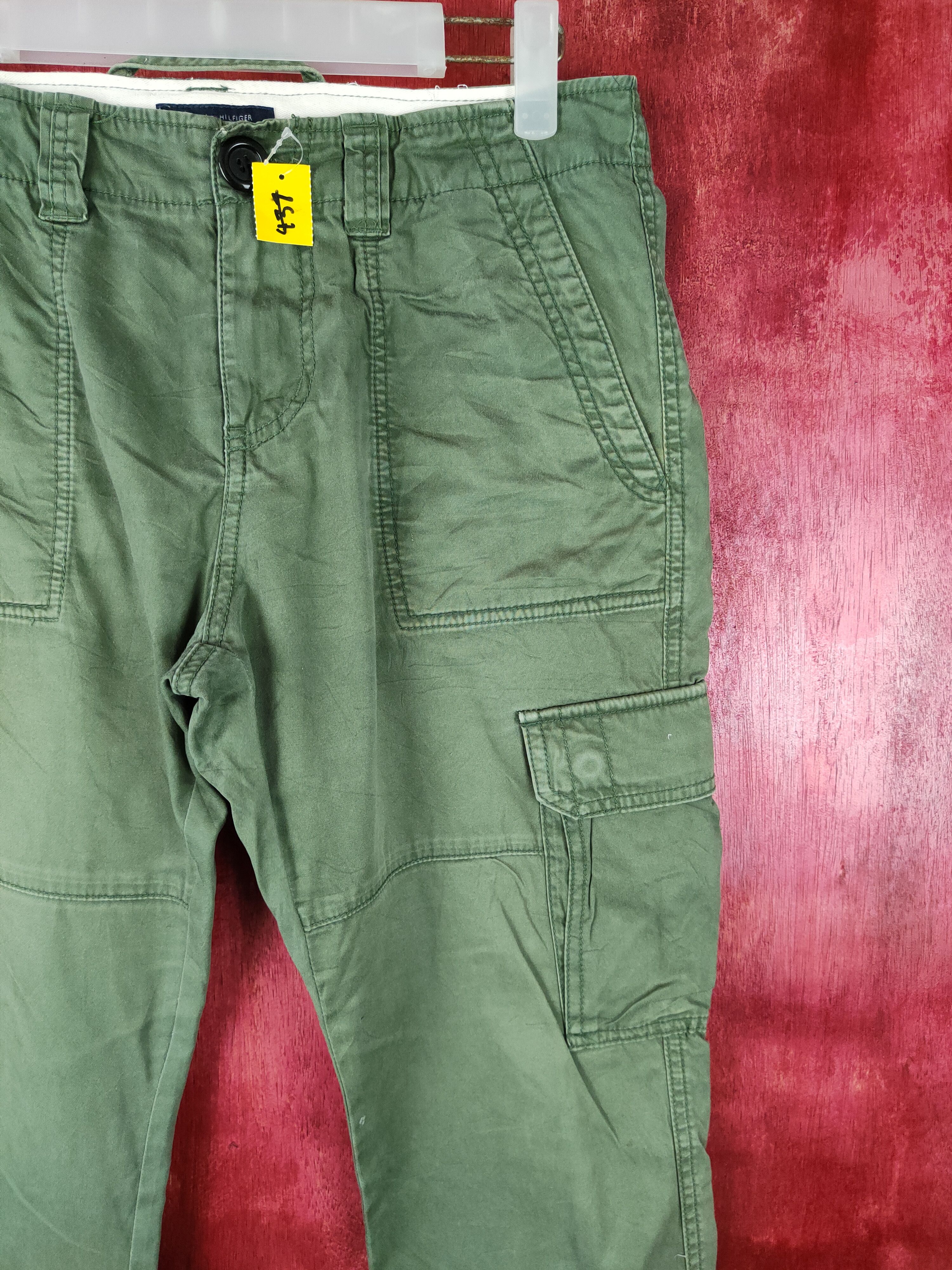 Japanese Brand × Tommy Hilfiger Tommy Hilfiger multi pocket tactical Green Pant #4367 Size US 29 - 4 Thumbnail