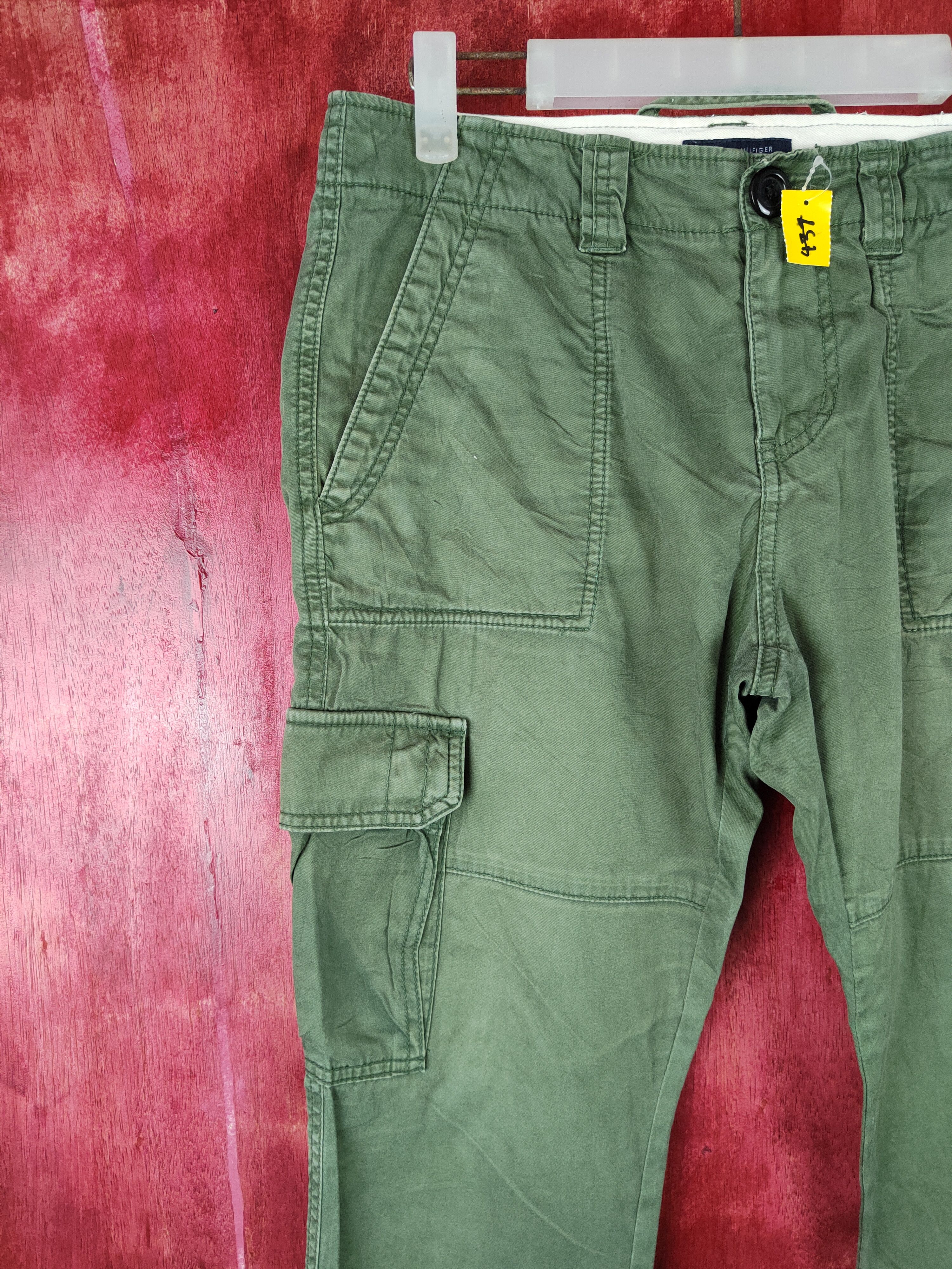 Japanese Brand × Tommy Hilfiger Tommy Hilfiger multi pocket tactical Green Pant #4367 Size US 29 - 5 Thumbnail
