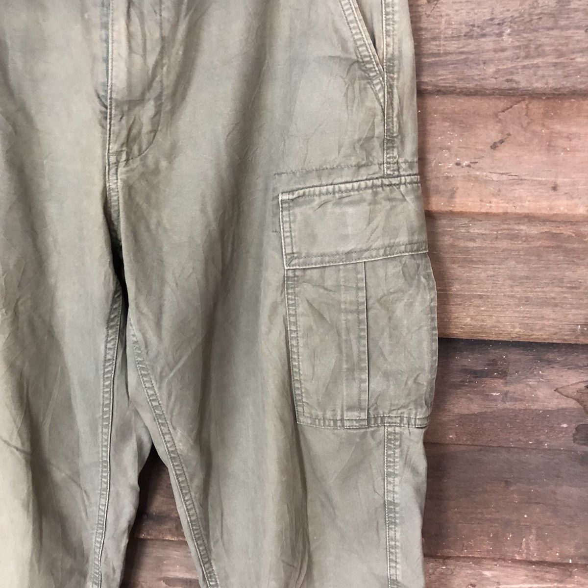 Japanese Brand × Uniqlo Uniqlo japan faded multipocket Green Cargo Pants #7059 Size US 32 / EU 48 - 7 Thumbnail