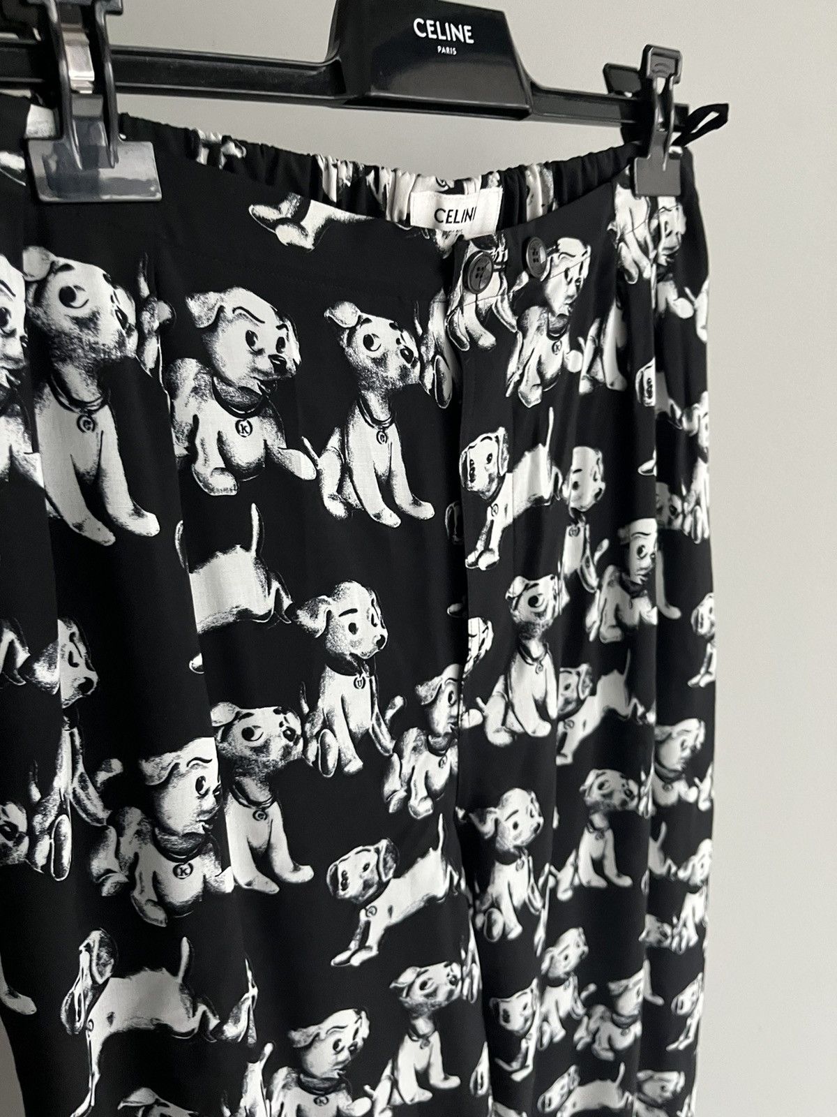 Celine × Hedi Slimane Brand New Super Runway Celine by Hedi Slimane Dog Print Pant Size US 31 - 24 Thumbnail