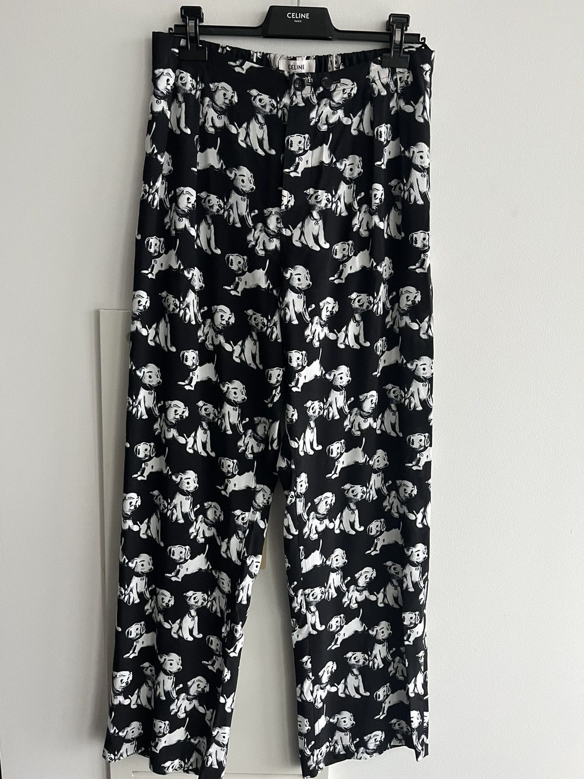 Celine × Hedi Slimane Brand New Super Runway Celine by Hedi Slimane Dog Print Pant Size US 31 - 14 Thumbnail