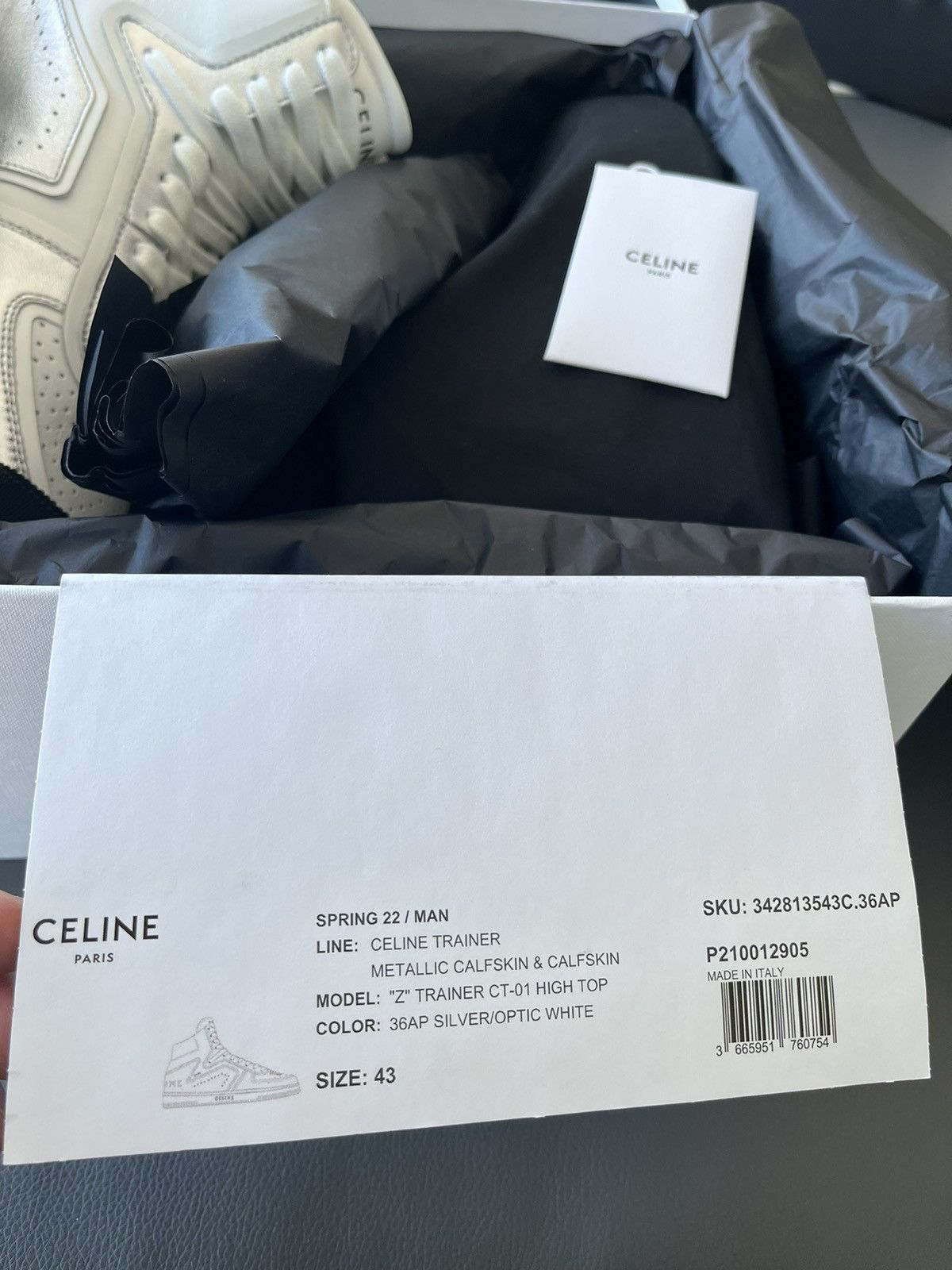 Celine × Hedi Slimane Brand New Celine Hedi Slimane Logo Trainer Sneaker Size US 10 / EU 43 - 14 Thumbnail
