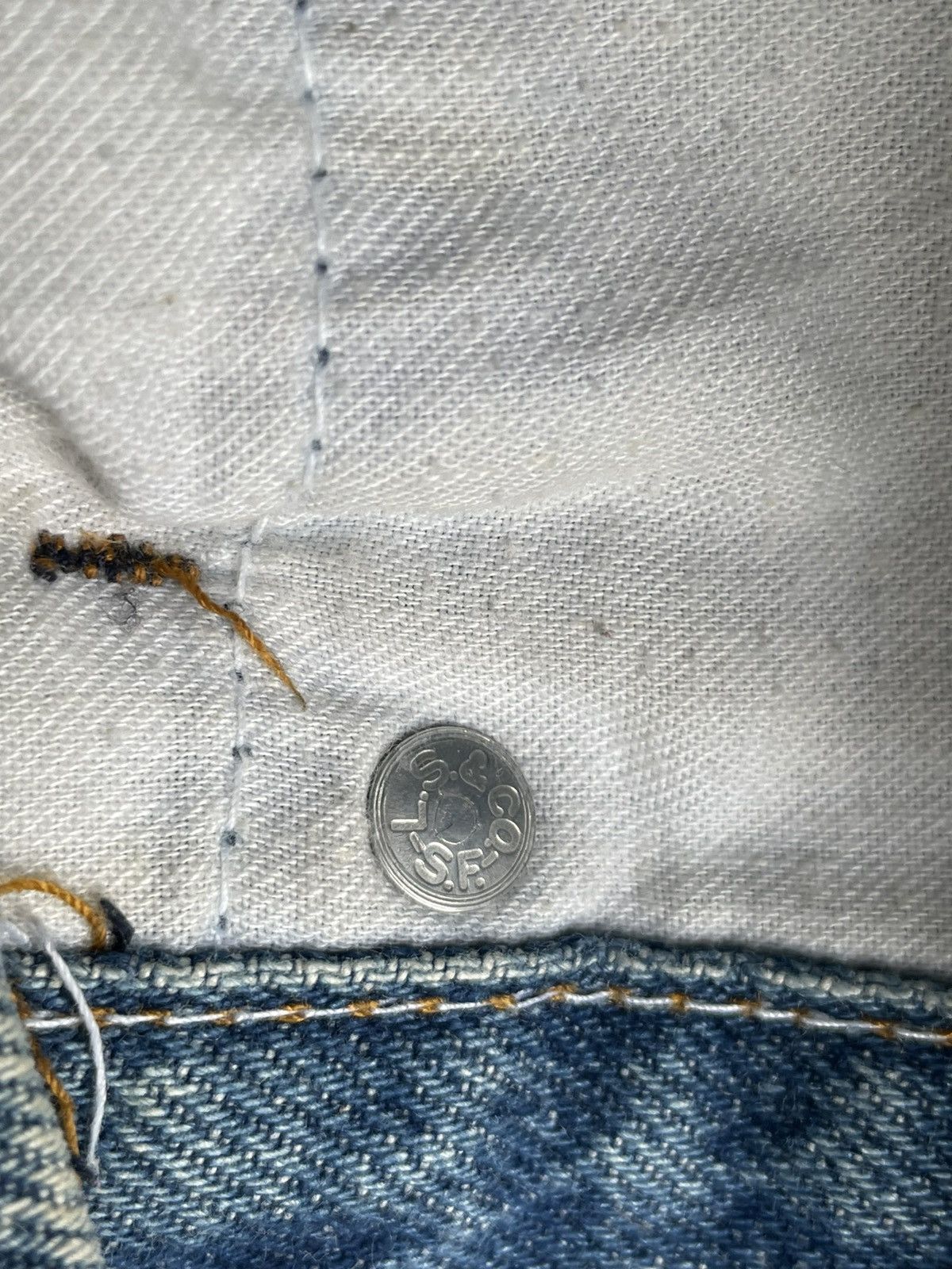 Levi's Vintage 1985 Levis 210 e Stone Wash Denim Size US 26 / EU 42 - 15 Thumbnail