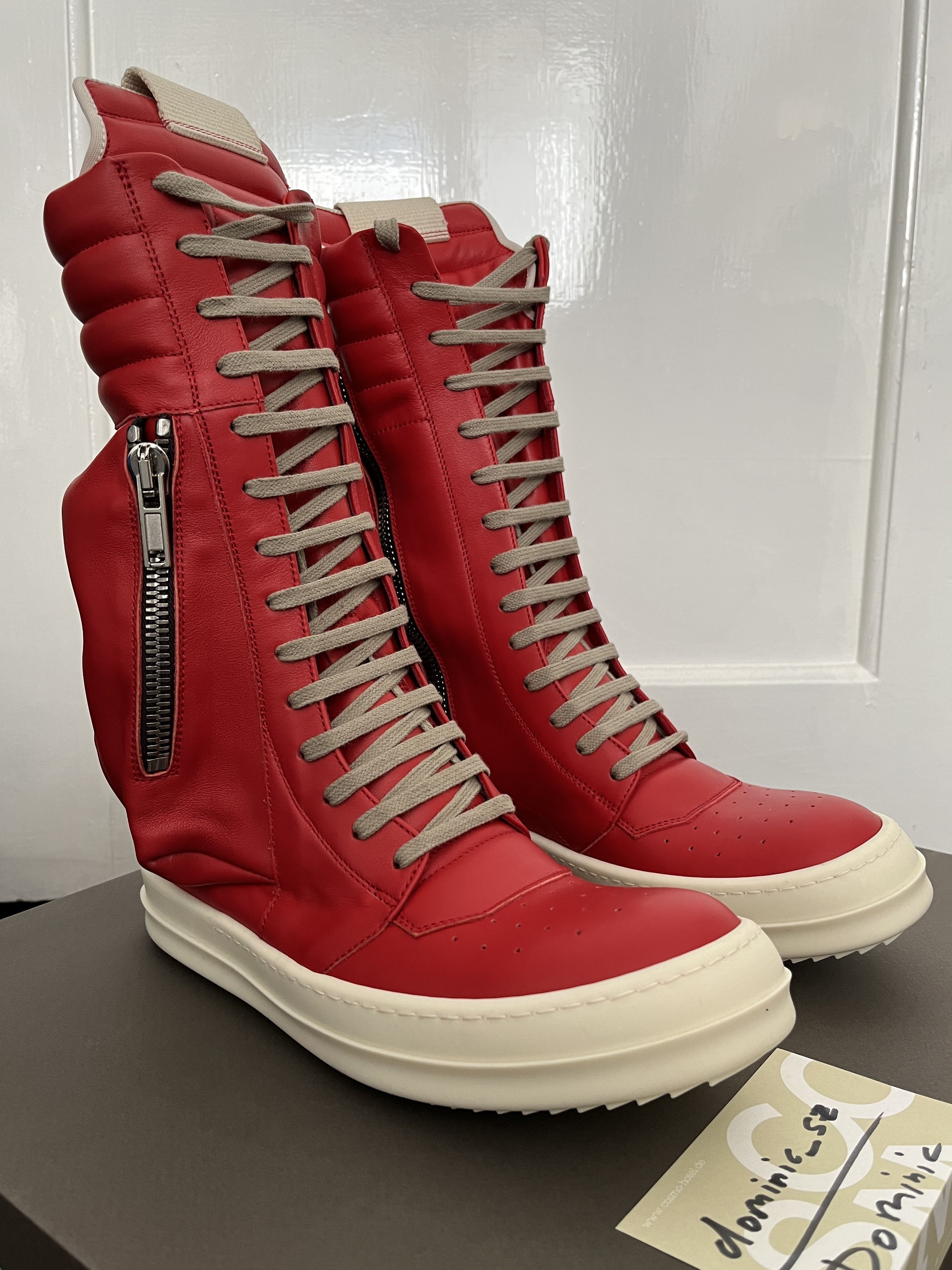 Rick Owens *last drop* Rick Owens Cargo Basket Red Milk 41 / US 8 RARE |  Grailed