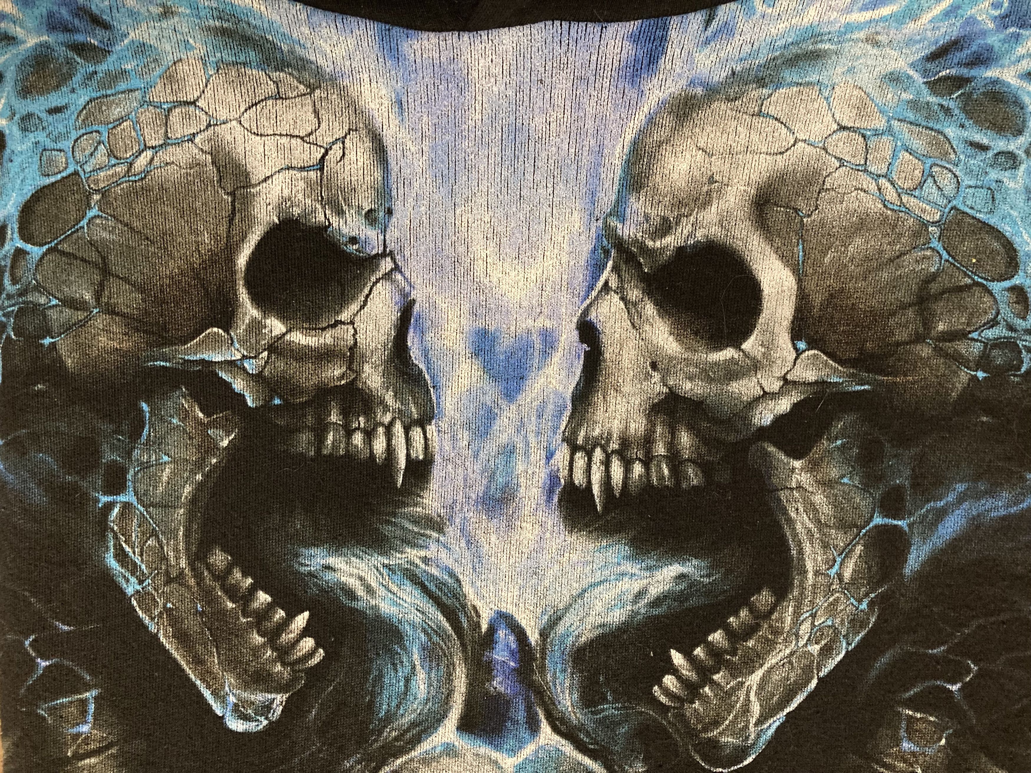 Vintage Skulls and Bones Flaming Spine All Over Print Hoodie Size US XXL / EU 58 / 5 - 4 Thumbnail