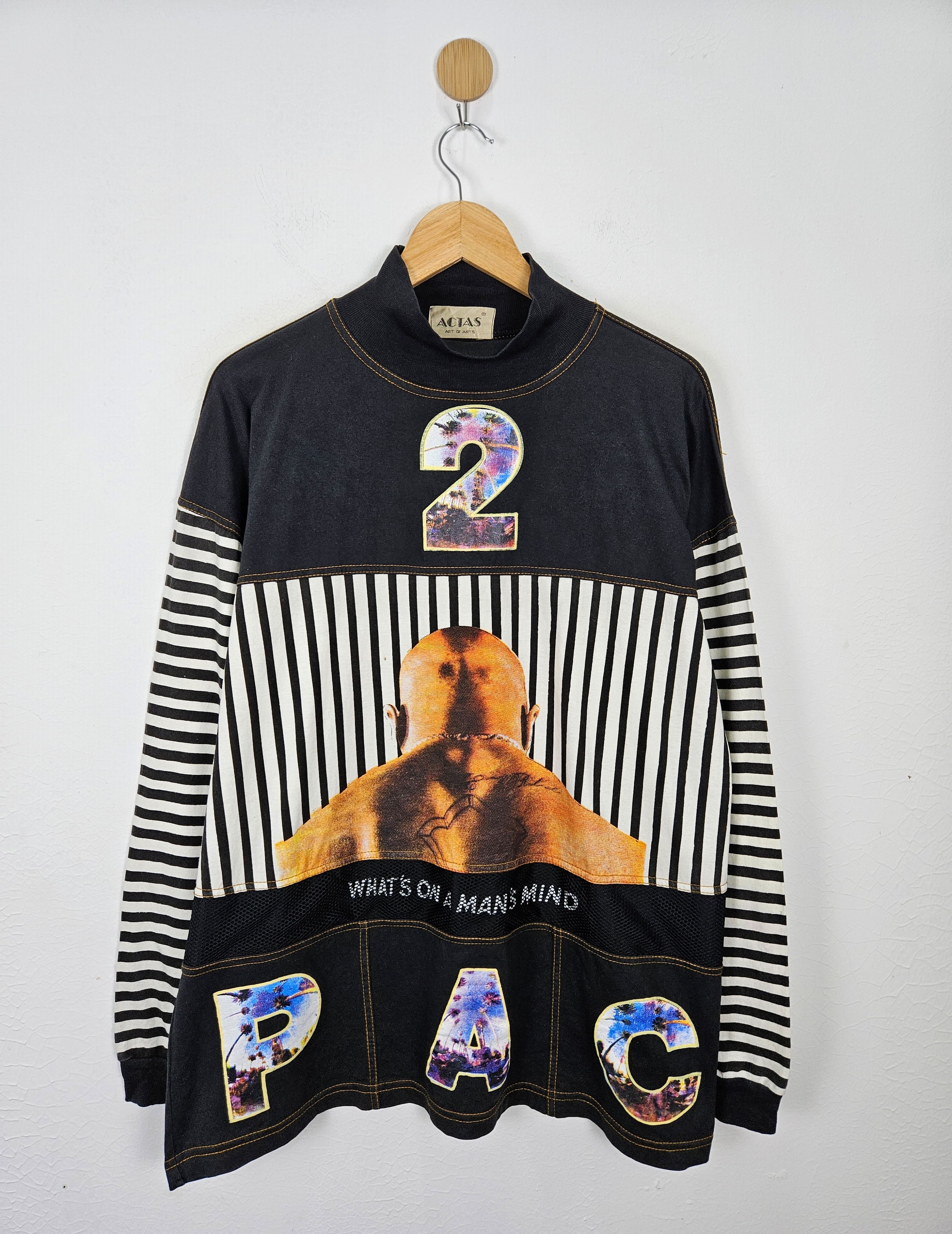 Vintage Tupac 2PAC What's On Man Mind Rap tee Hiphop shirt - Main Image